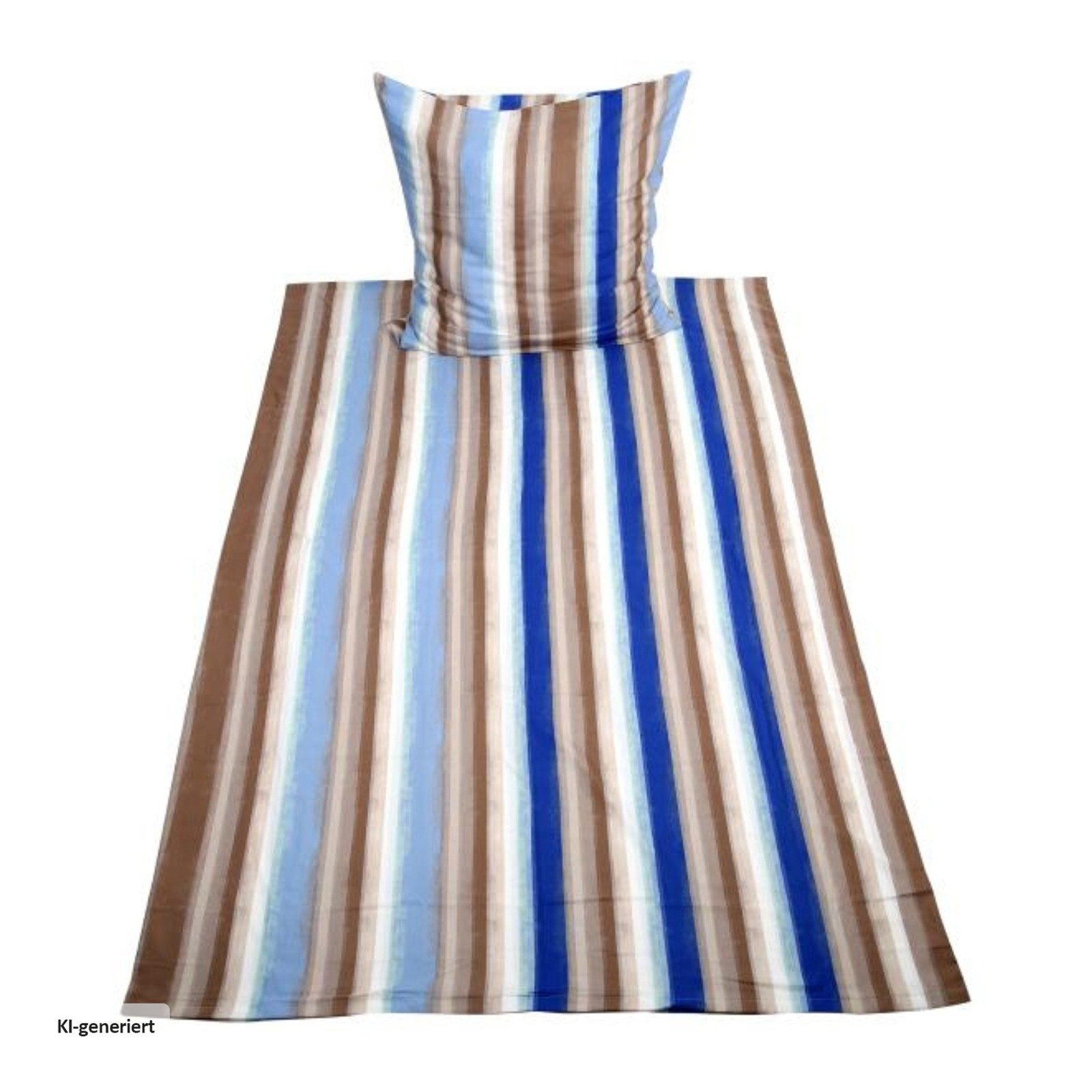 HTI-Living Bettwäsche Bettwäsche 2-teiliges Set 135 x 200 Längsgestreift, Polyester, 1 teilig
