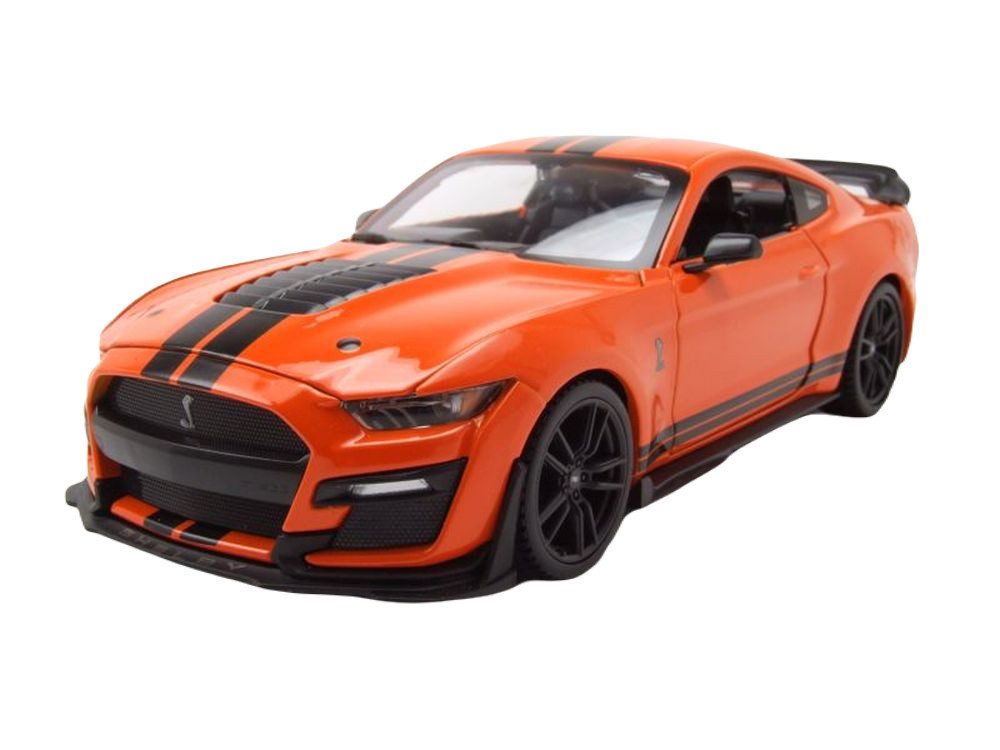 Maisto® Modellauto Ford Shelby Mustang GT500 2020 orange schwarz, Maßstab 1:24