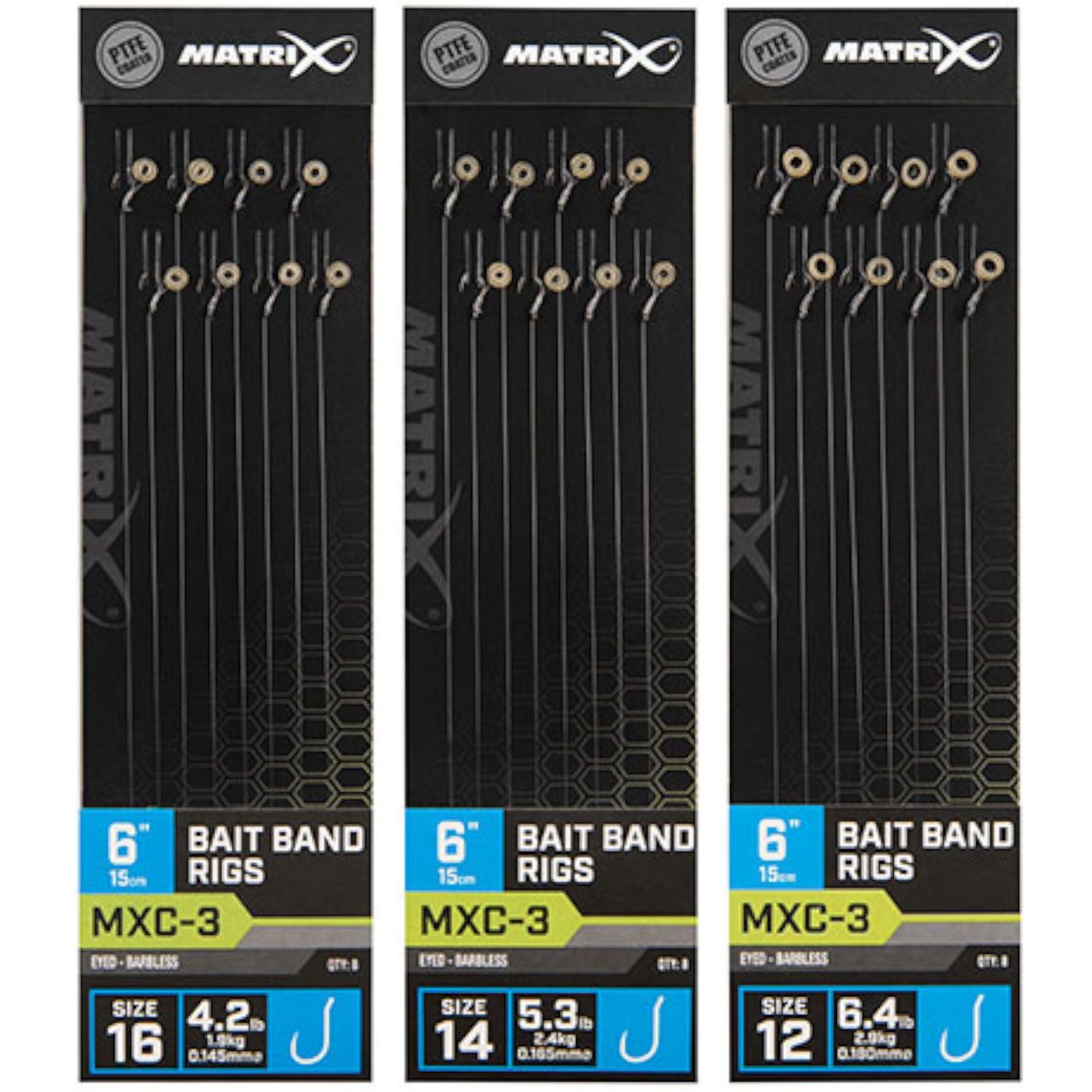 Fox Matrix Feederhaken Fox Matrix MXC-3 Bait Bands Rigs 15cm - 8 Pelletrigs