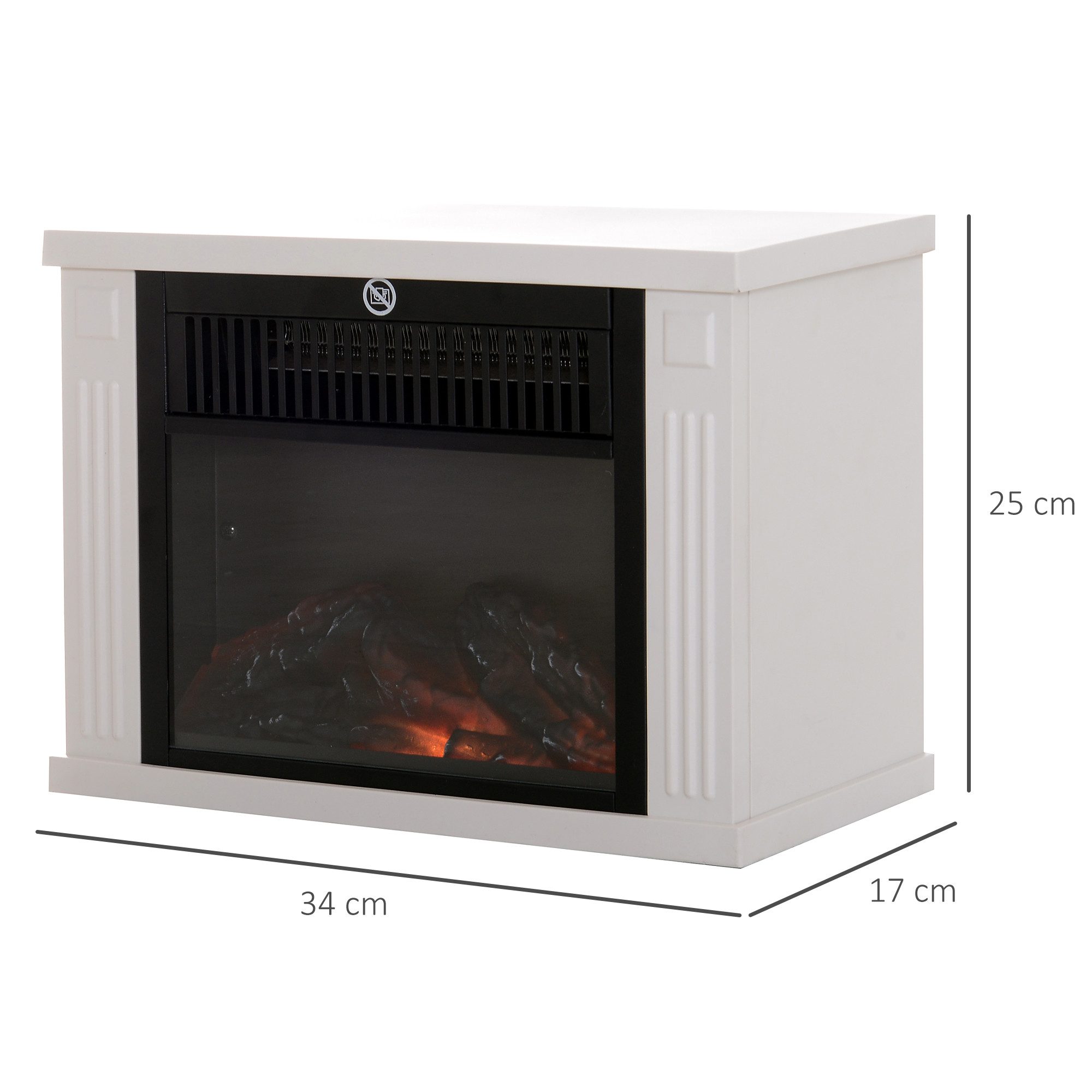 FELIXLEO Elektrokamin Elektrokamin 1200W Standkamin Weiß mit Flammeneffekt günstig online kaufen