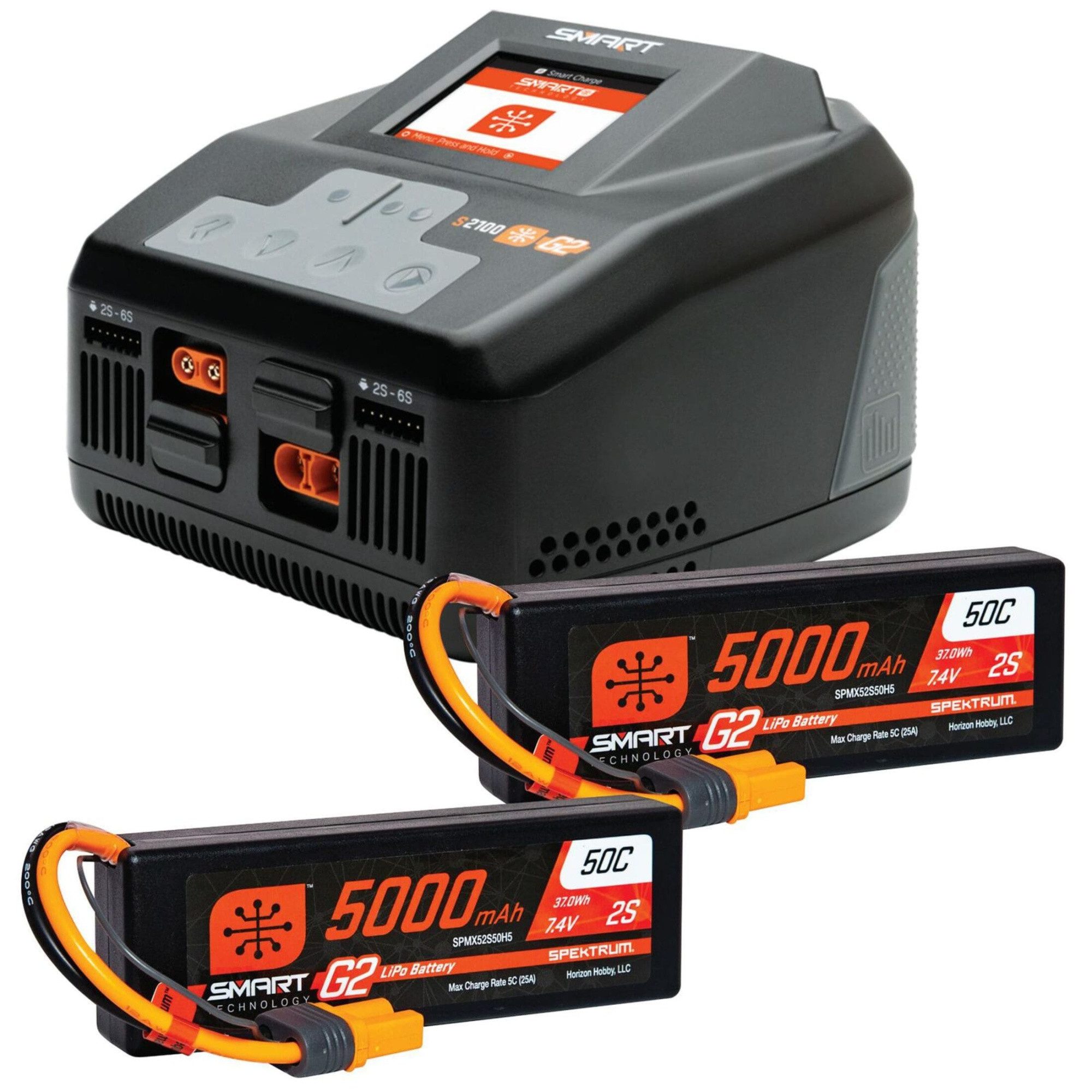 Spektrum Spektrum Smart Powerstage 4S Set mit 2x LiPo Akkus und 2x100W Ladegerä RC-Fernsteuerung