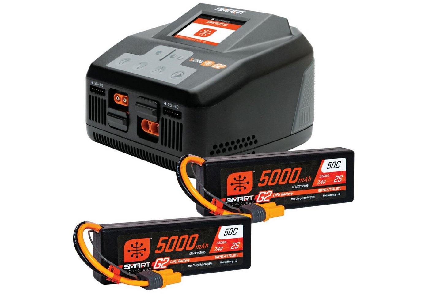 Spektrum Spektrum Smart Powerstage 4S Set mit 2x LiPo Akkus und 2x100W Ladegerä RC-Fernsteuerung