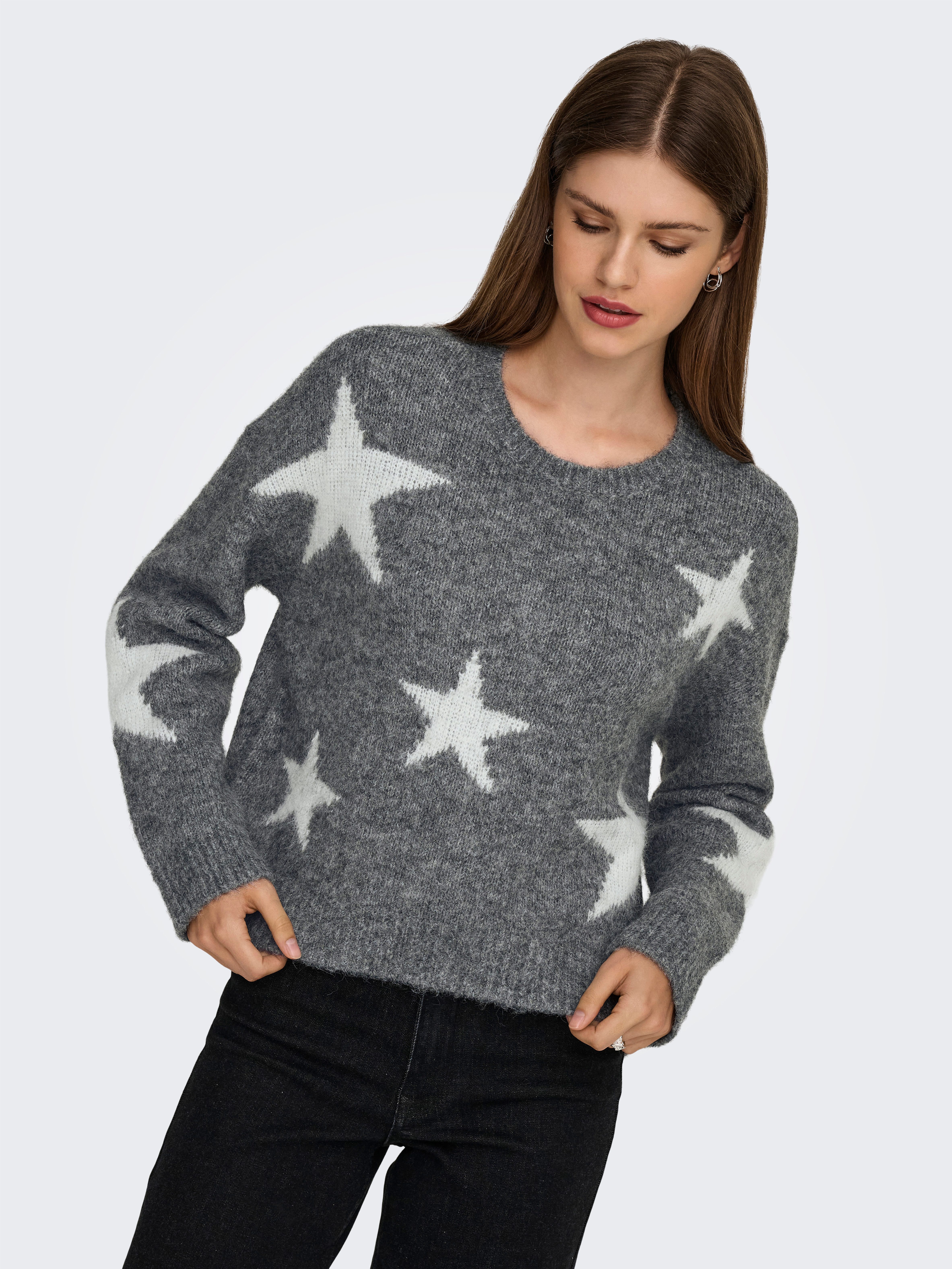 ONLY Strickpullover ONLAZU LS STAR O-NECK günstig online kaufen