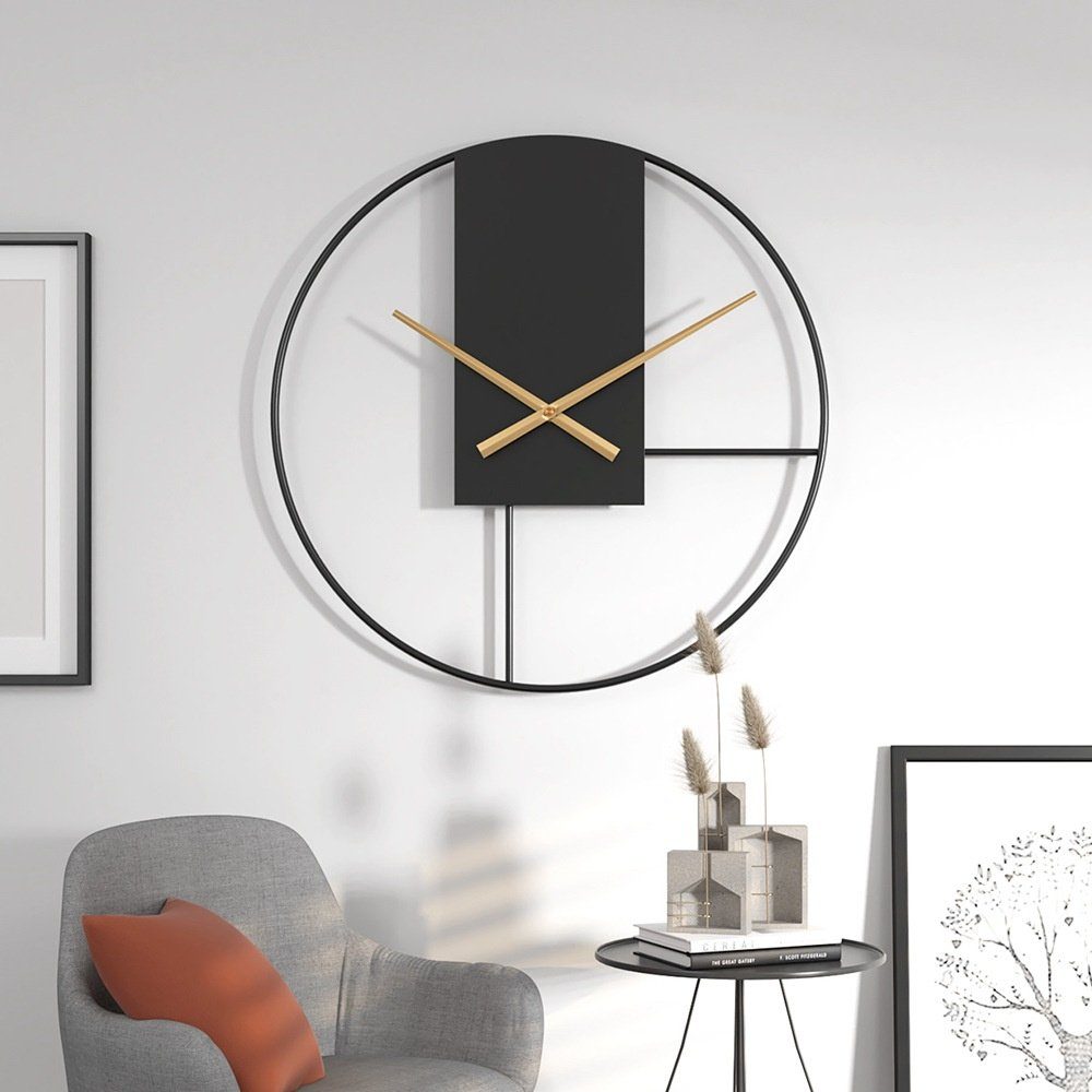 Dekorative Wanduhr Wanduhr Einfache Uhr) geräuschlos Uhr, (Für Wanddekoration Wohnzimmer Wohnzimmer-Pendeluh, im die