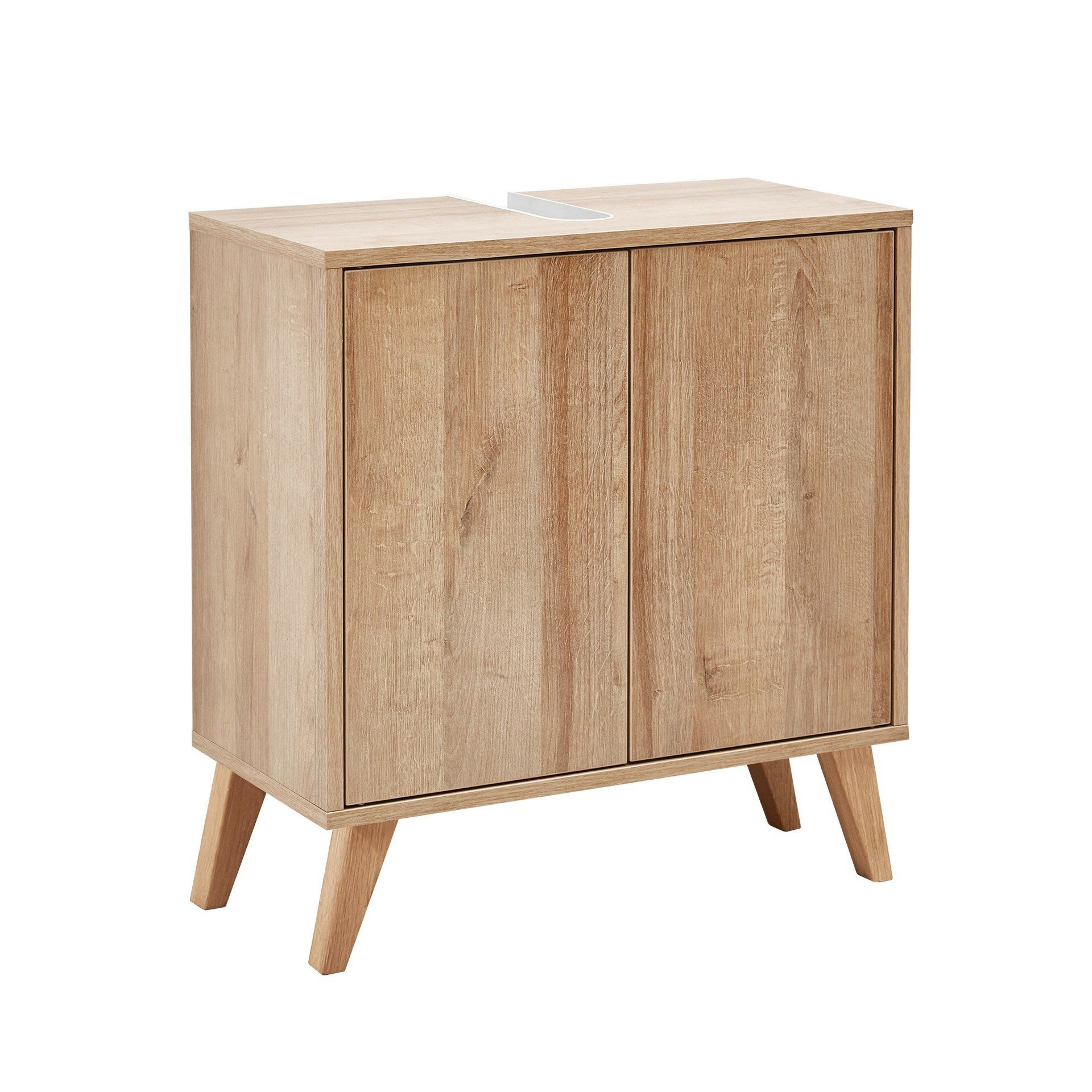 FACKELMANN Badmöbel-Set Finn Waschbeckenunterschrank 60 cm breit mit Füßen, günstig online kaufen