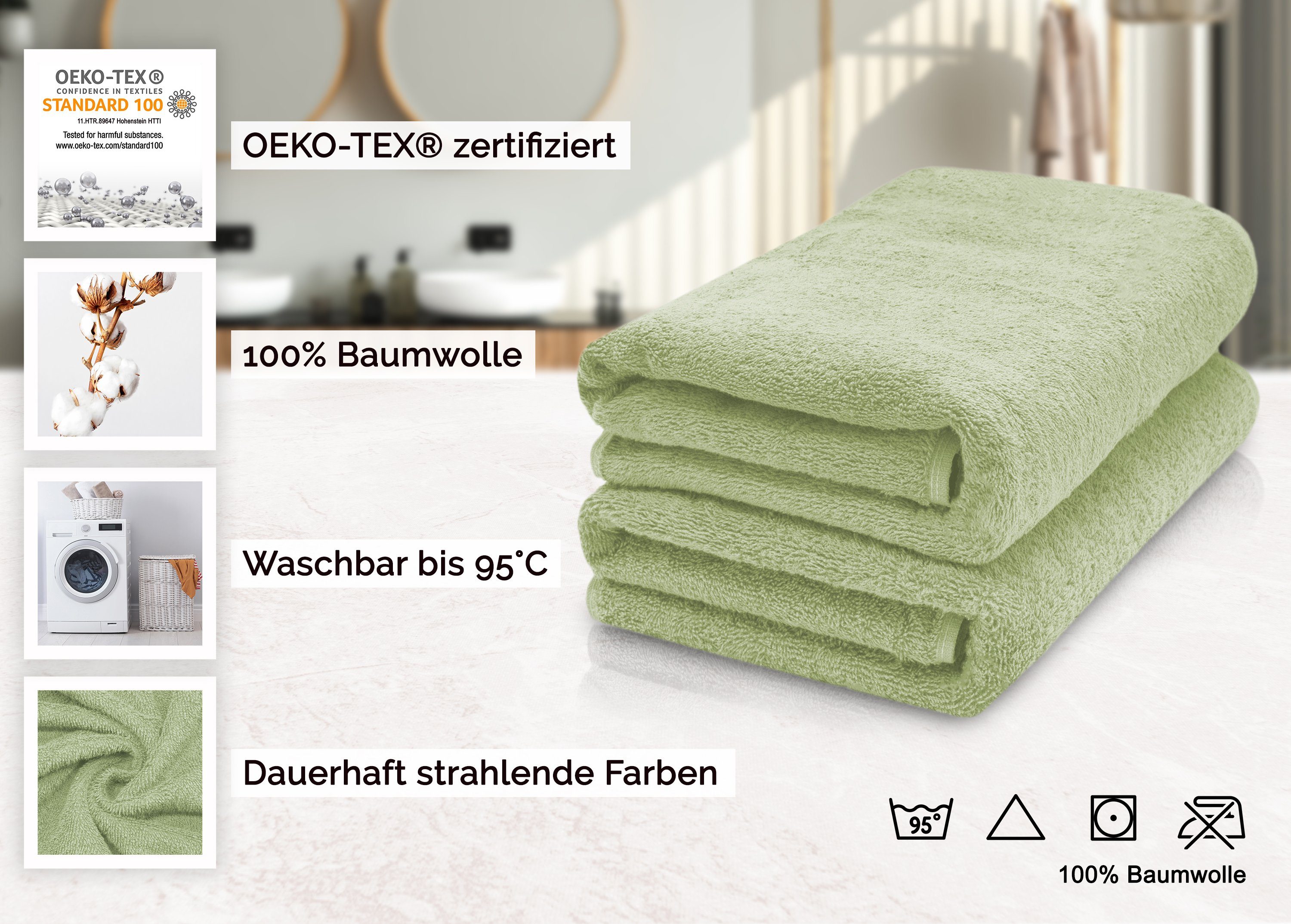 ZOLLNER Saunatuch, Walkfrottier (2-St), 70 x günstig online kaufen