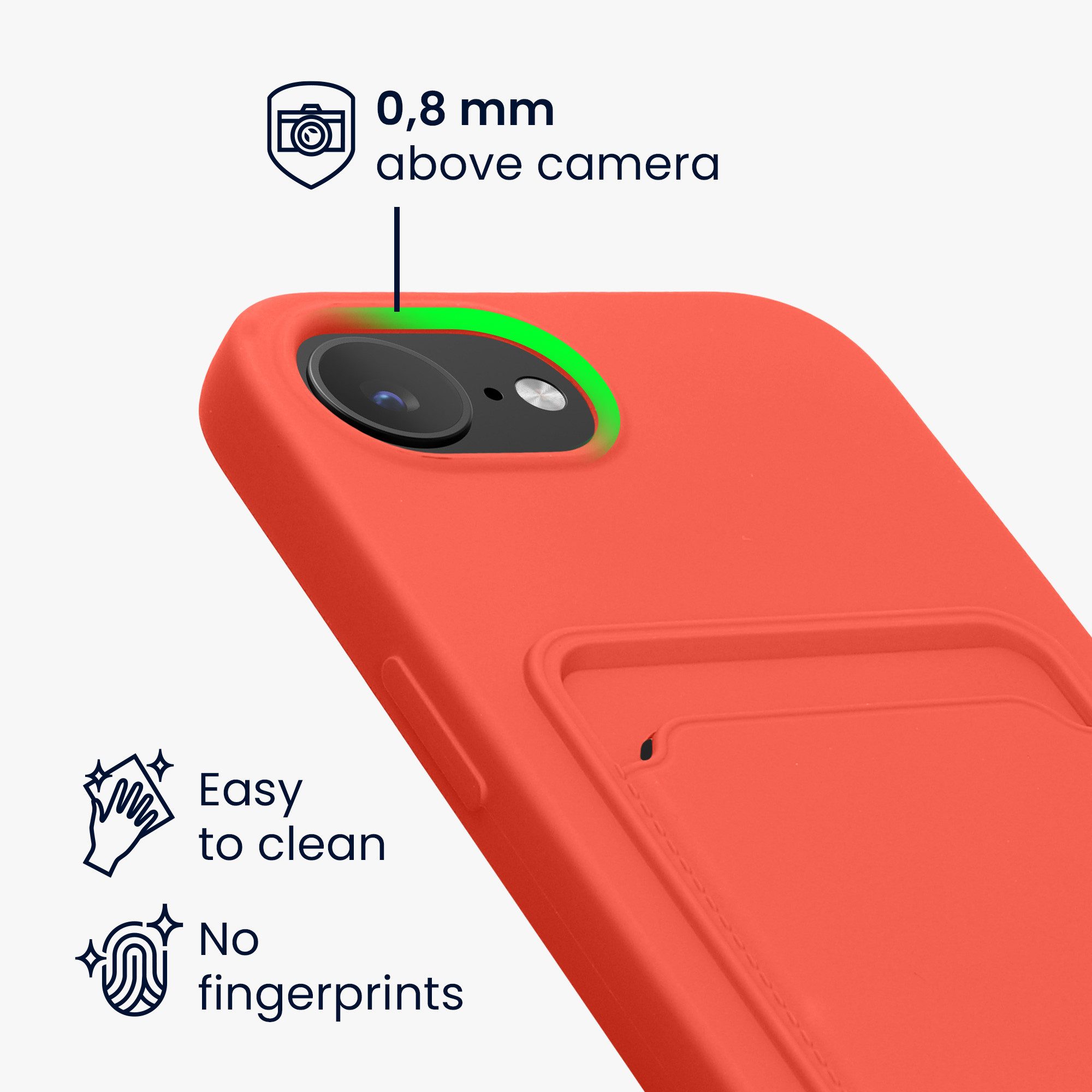 kwmobile Handyhülle Hülle für Apple iPhone 17e / iPhone 16e, Handyhülle mit Fach für Karten - Handy Cover Case