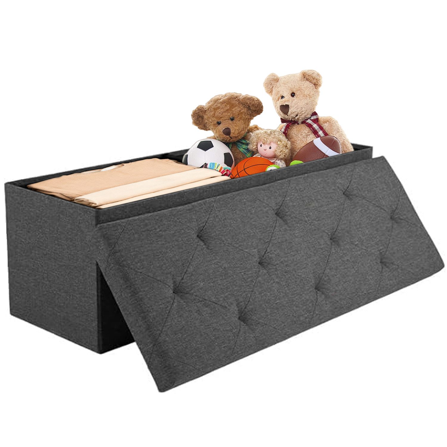 DUMOS Sitzbank Sitzbank sitzhocker 76/110cm mit Stauraum