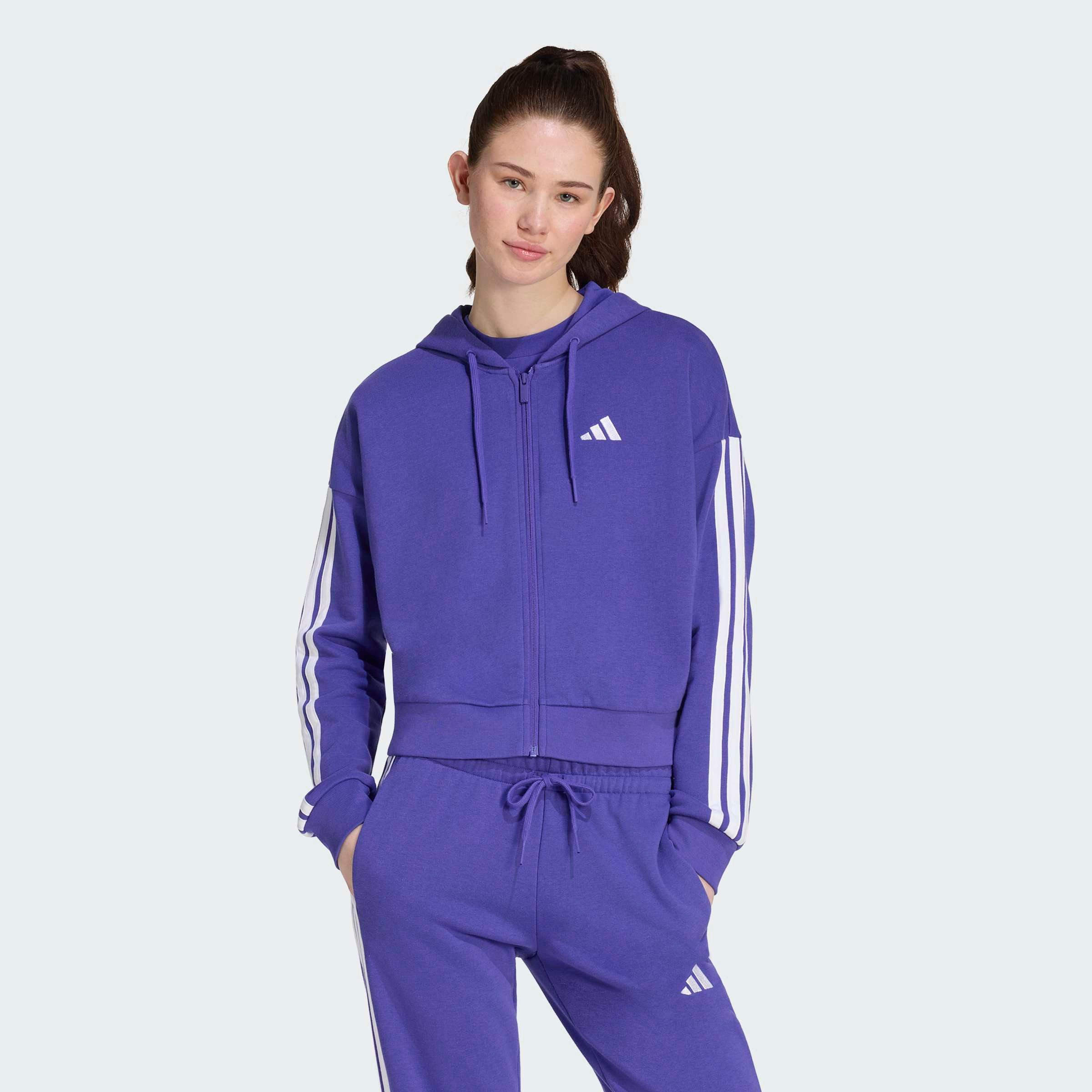 adidas Sportswear Kapuzensweatshirt ESSENTIALS 3-STREIFEN FRENCH TERRY