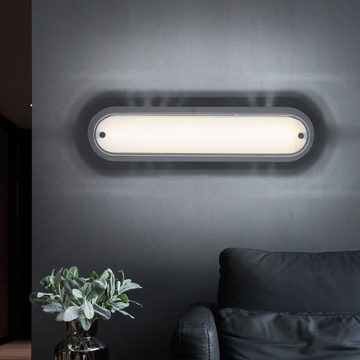 etc-shop LED Wandleuchte, LED-Leuchtmittel fest verbaut, Warmweiß, 2er Set LED Wand Lampen Wohn Schlaf Zimmer Beleuchtung Chrom Strahler