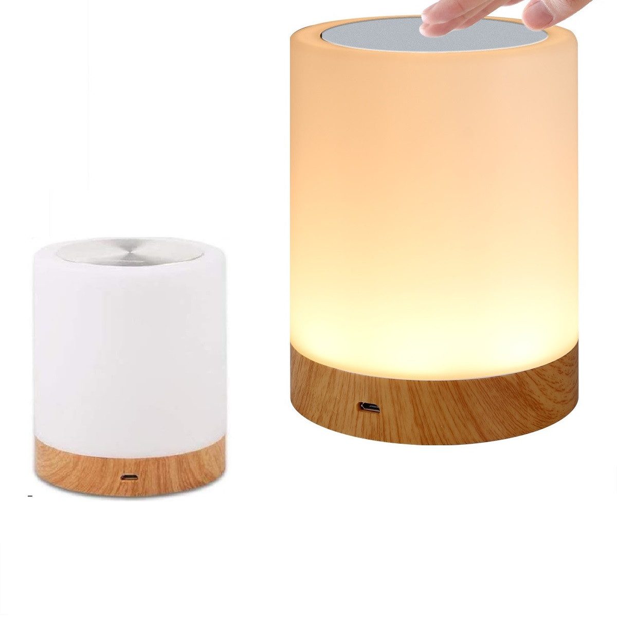 LED Außen-Tischleuchte LED Nachttischlampe,Tischlampe Touch Dimmbar mit 7 Farben