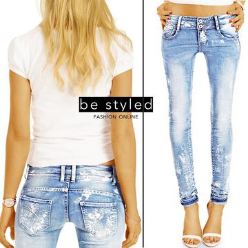 be styled Röhrenjeans destroyed Hüftjeans, rörige low waist Damenhosen skinny fit j25r 5-pocket