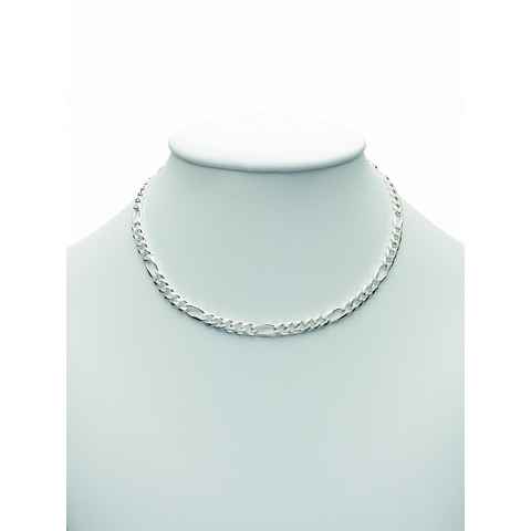 Adelia´s Silberkette 925 Silber Figaro Halskette 50 cm Ø 4,4 mm, Silberschmuck für Damen