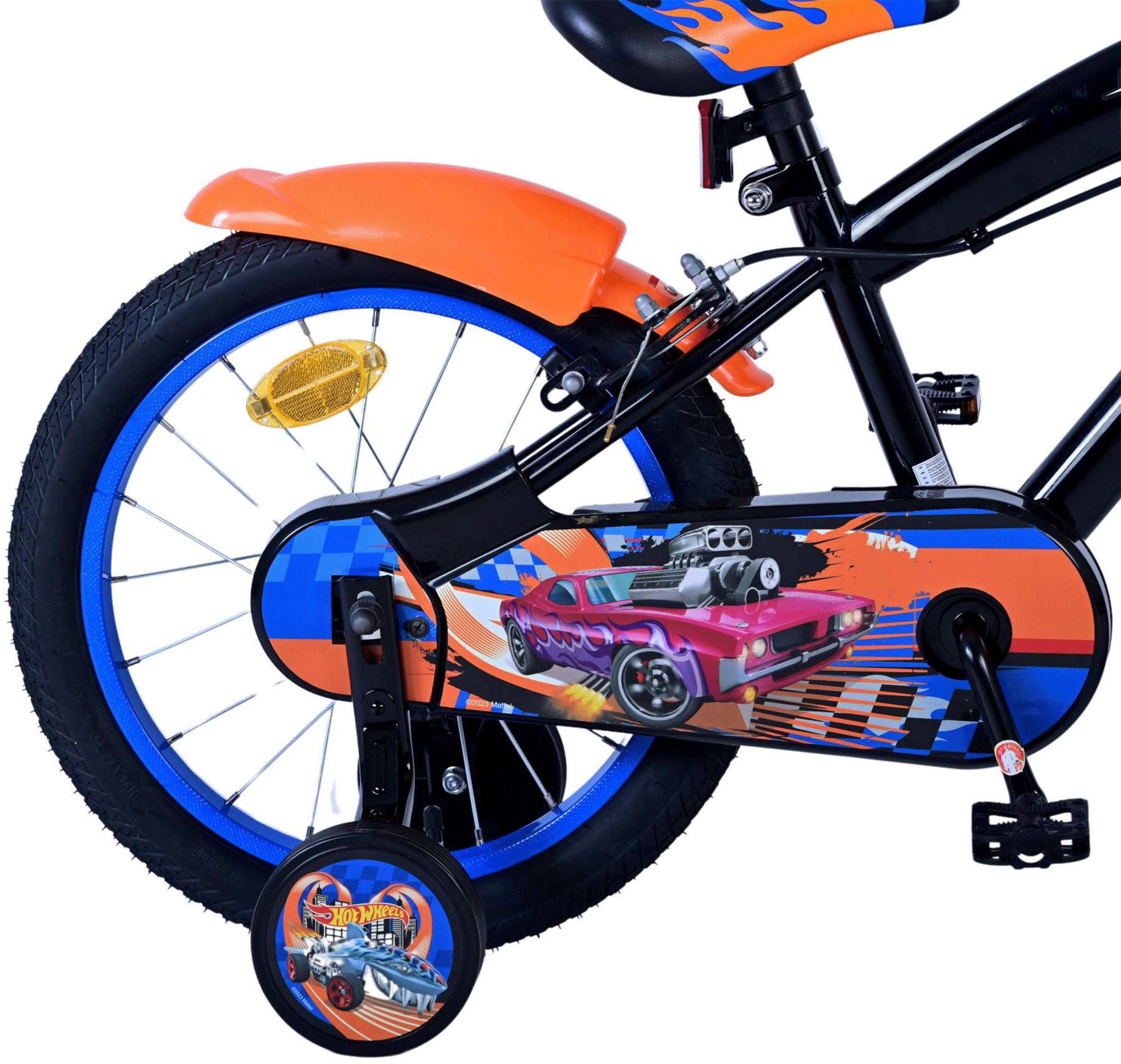Hot Wheels Kinderfahrrad Race Team, 1 Gang, ohne Schaltung, Hot Wheels Kinderfahrrad 16 Zoll 105 - 120 cm Mädchen Jungen ab 4