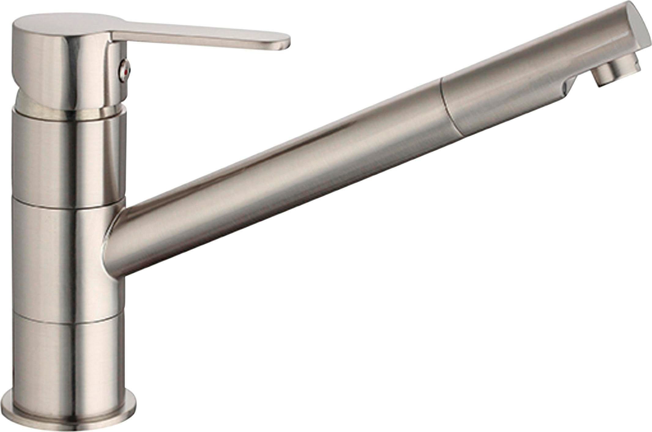 Eyckhaus kitchen & cooking Spültischarmatur Riva 150° Schwenkbereich, Edelstahloptik, Hochdruck