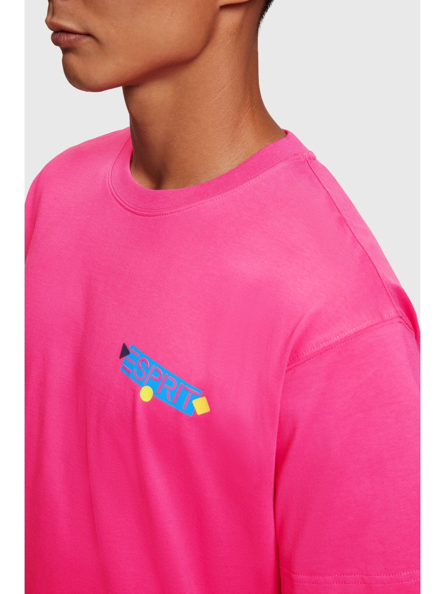 PINK Grafik-Logo Esprit mit Archive T-Shirt (1-tlg) T-Shirt Yagi FUCHSIA