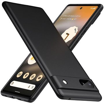 CoolGadget Handyhülle Black Series Handy Hülle für Google Pixel 6a 6,1 Zoll, Edle Silikon Schlicht Robust Schutzhülle für Pixel 6a Hülle