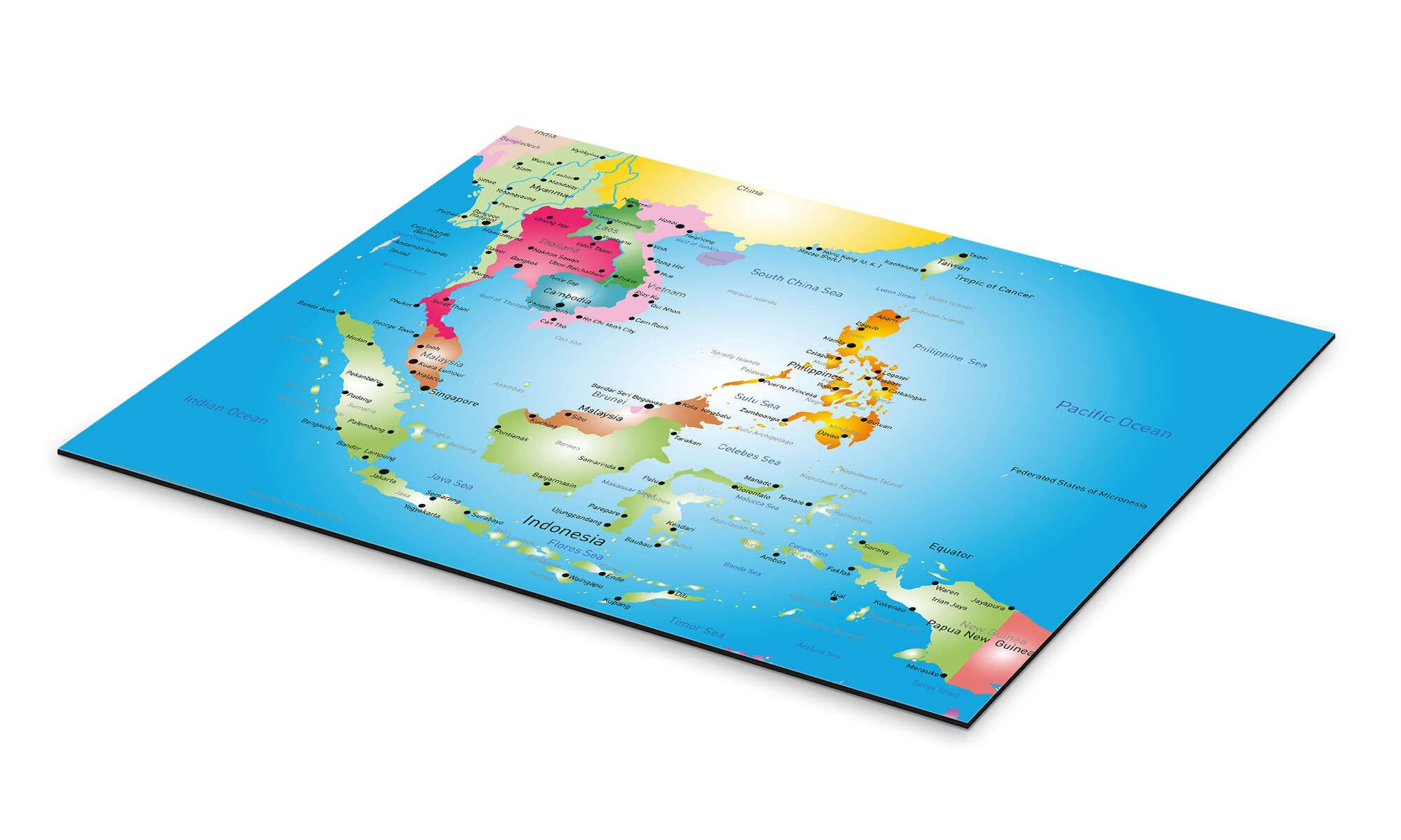 Posterlounge Wandbild Südostasien - Landkarte, vor 2002, Editors Choice, erhältlich als Poster, Leinwandbild, Wandsticker oder Acrylglasbild