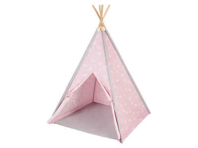 Playtive Spielzelt Kinder Tipi Zelt rosa Mädchen Kinderzelt ab 11/2 Jahre max. 50 kg strapazierfähig, robust und kinderleichter Aufbau