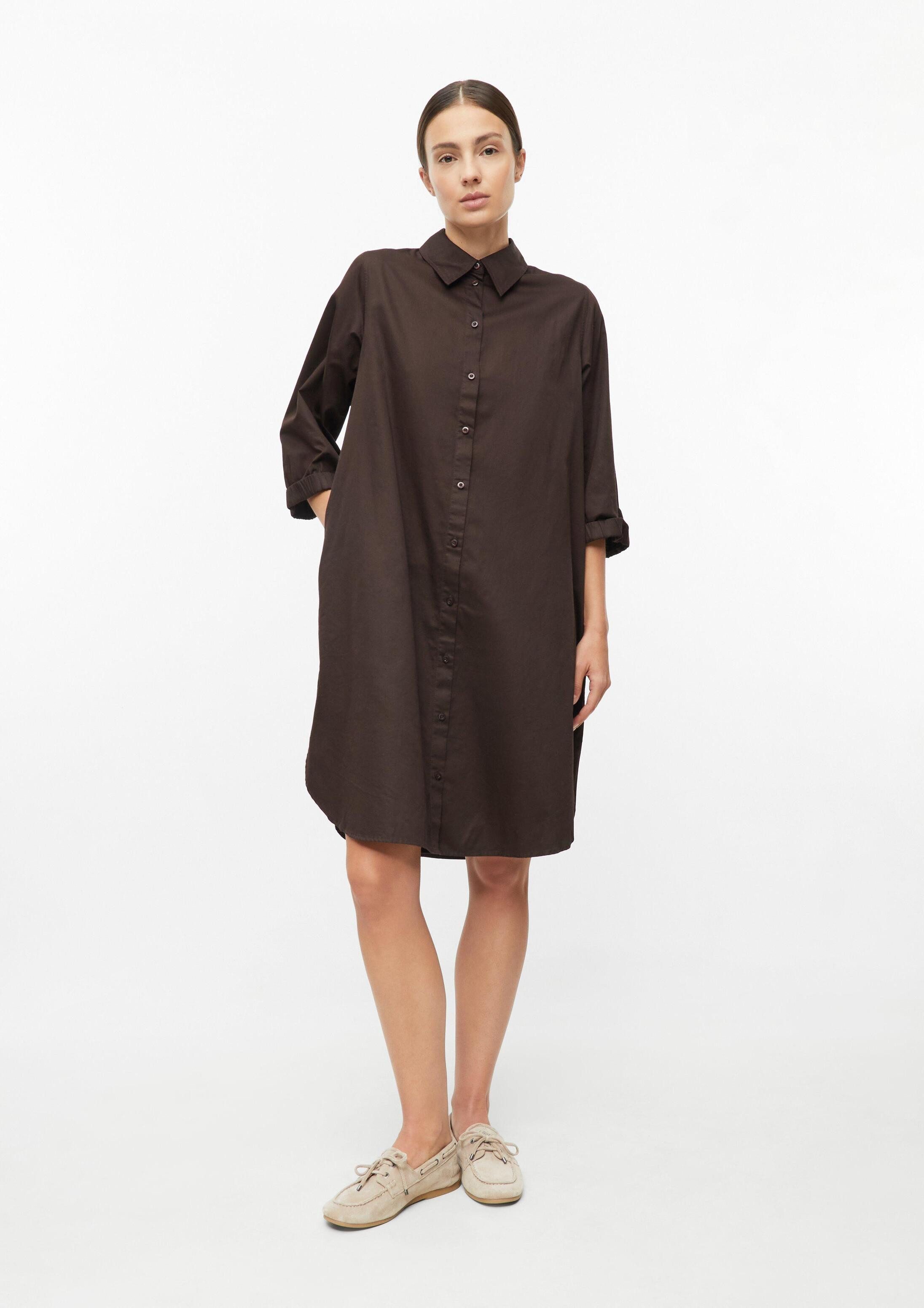 s.Oliver Midikleid Kleid Hemdblusenkleid mit Smok-Detail