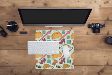 MuchoWow Gaming Mauspad Kleidung - Regenschirm - Jahreszeiten - Design (1-St), Mousepad mit Rutschfester Unterseite, Gaming, 40x40 cm, XXL, Großes