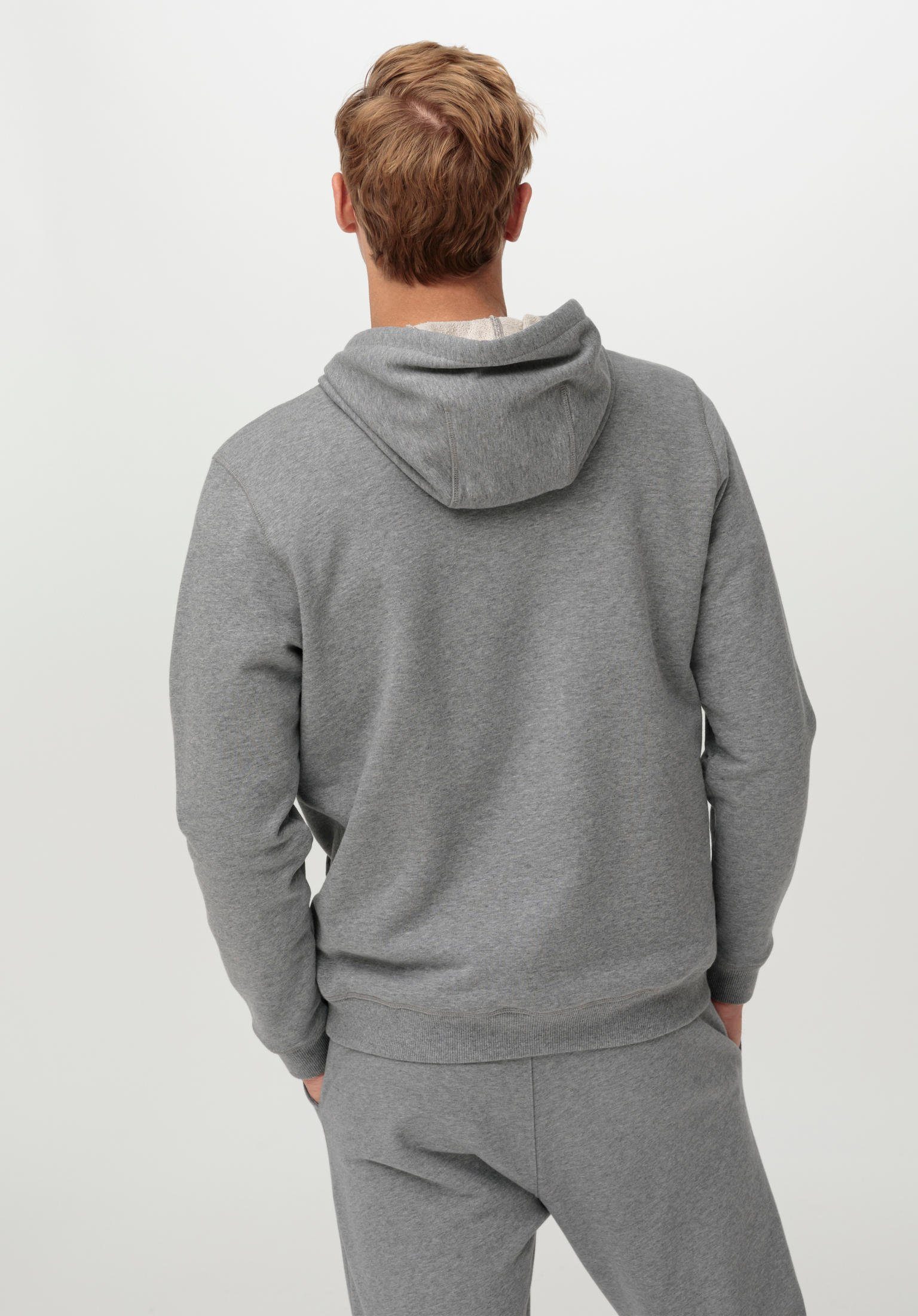 grau Bio-Baumwolle Hessnatur (1-tlg) Sweatshirt aus reiner
