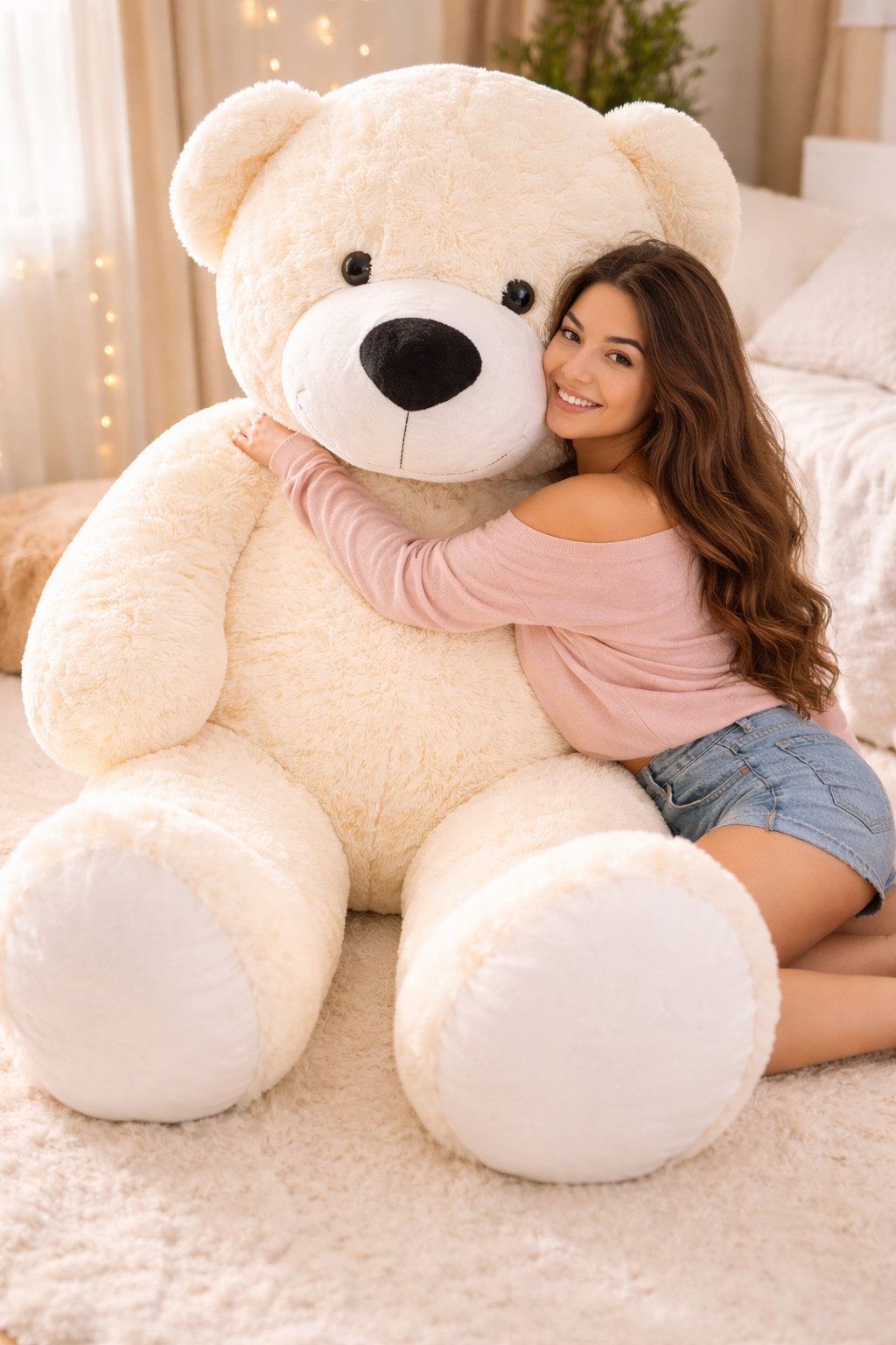 Landster Kuscheltier Teddybär XXL 160 cm Plüschtier Bär Teddy Plüschbär, Weicher Plüsch Bär