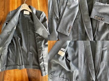 BRUNELLO CUCINELLI Jackenblazer BRUNELLO CUCINELLI LEATHER EMBELLISHED Blazer Jacke Suit Jacket Sakko