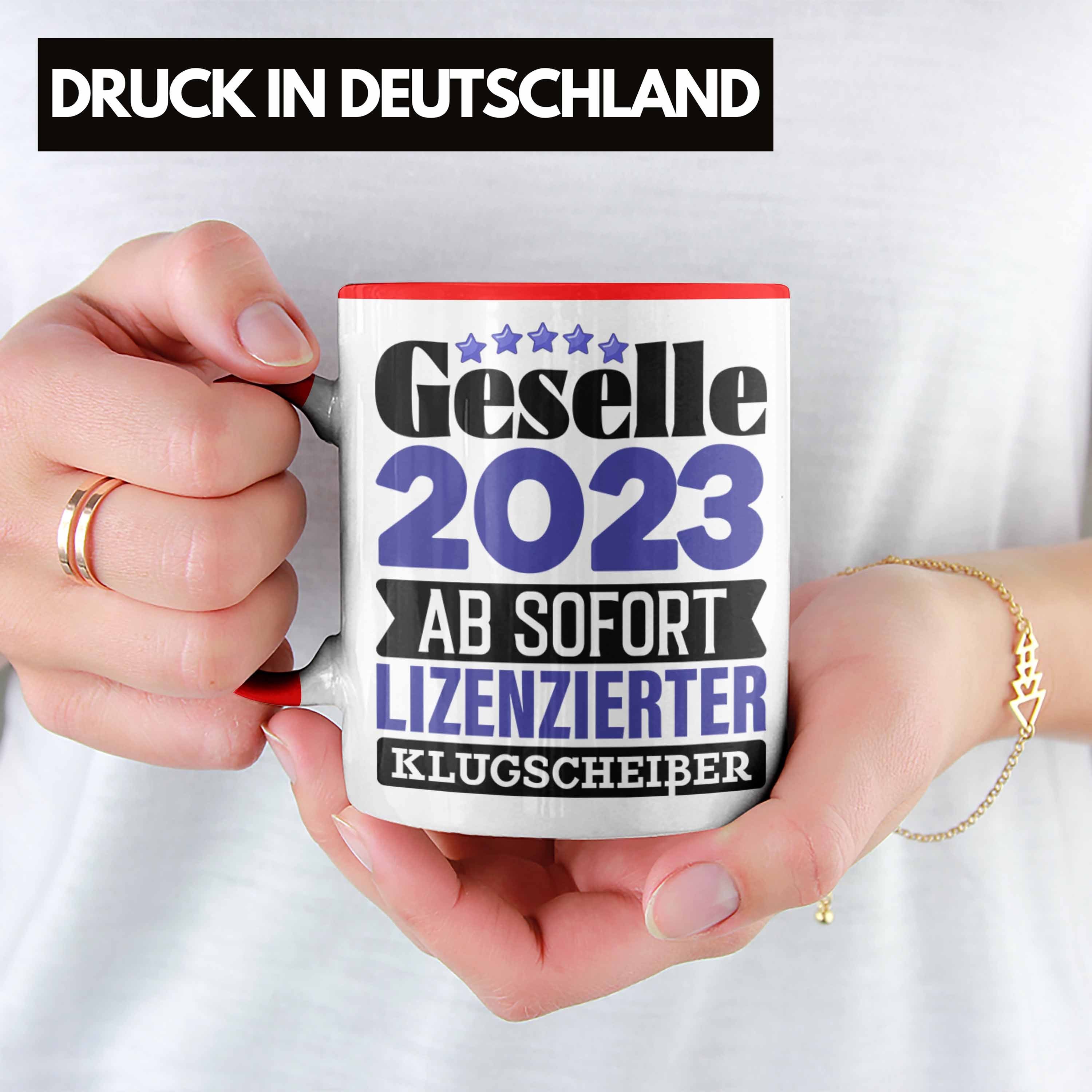 Gesellenprüfung Bestanden Prüfu Geselle Bestandene Geschenk Tasse Rot Tasse Trendation 2023