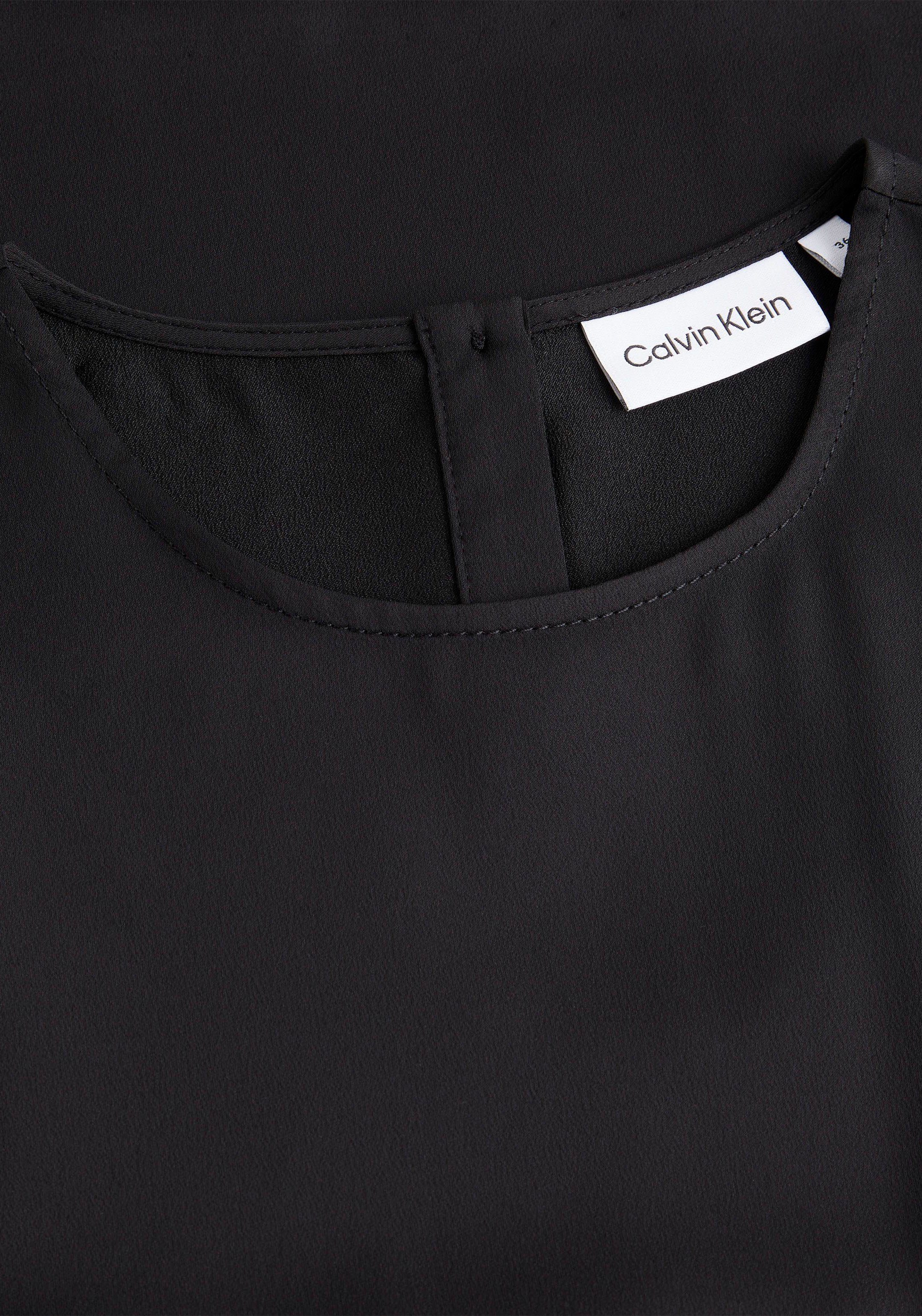 mit Blusentop Calvin Klein schwarz Runhalsausschnitt