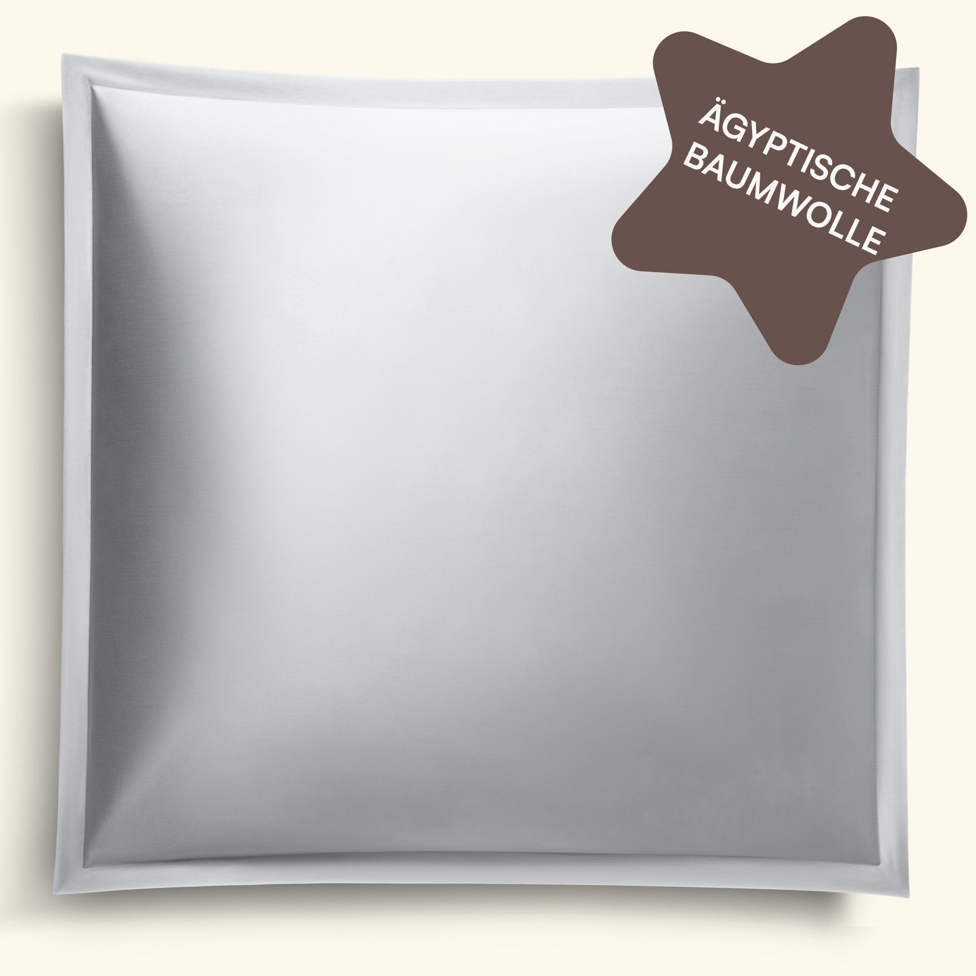 Amqua Kissenbezüge Mako Satin Kissenbezug mit Reißverschluss, Premium Bettwäsche, (1 Stück), 100% ägyptische Baumwolle, kuschelig weich