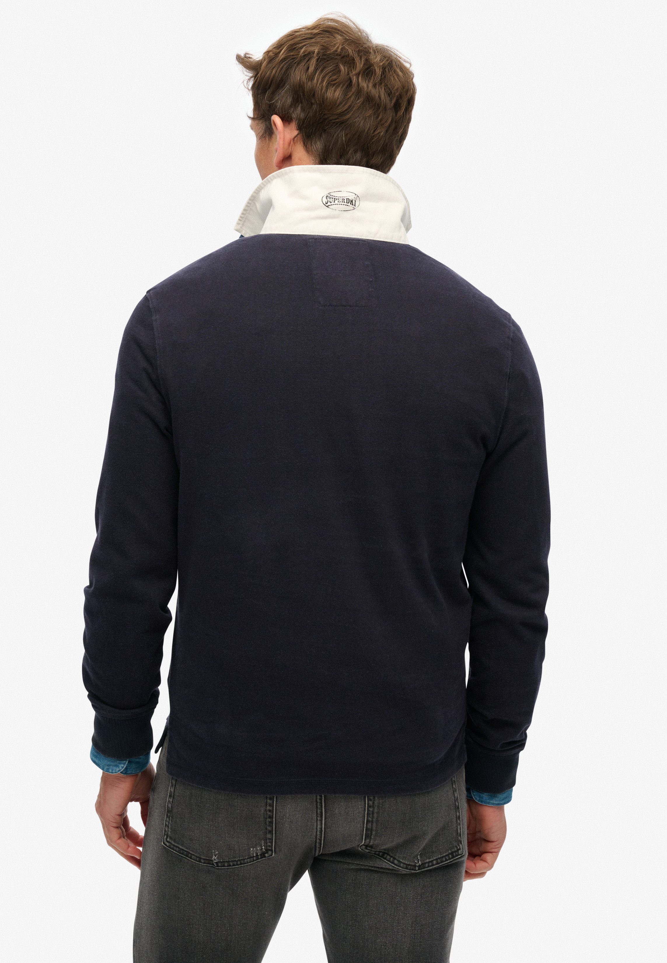 Superdry Langarmshirt VINTAGE ATHLETIC RUGBY Baumwolle, relaxed fit