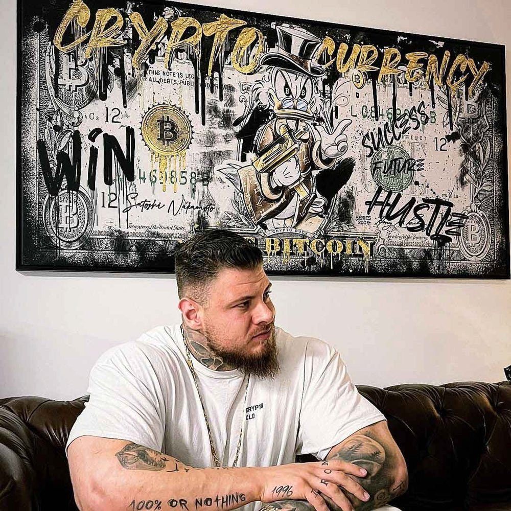 DOTCOMCANVAS® Leinwandbild, Leinwandbild Limitiert - Crypto Duck - Bitcoin günstig online kaufen