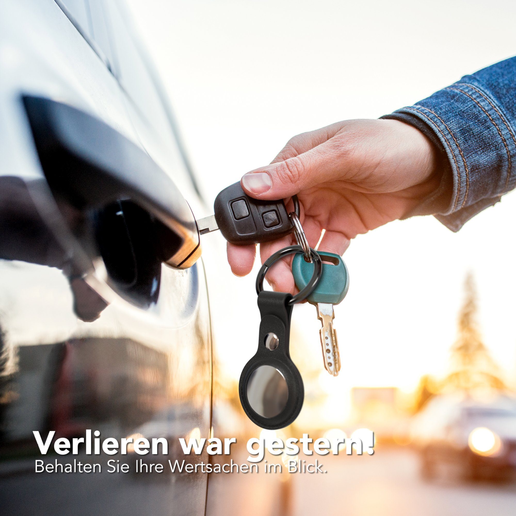 EAZY CASE Schlüsselanhänger Anhänger kompatibel mit Apple AirTag, Schutzhül günstig online kaufen