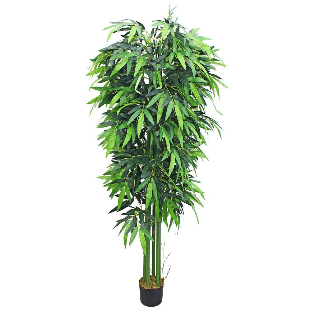 Kunstpflanze Bambus Groß Kunstpflanze Deko Pflanze Künstliche Decovego, 210cm Decovego Baum Kunstbaum