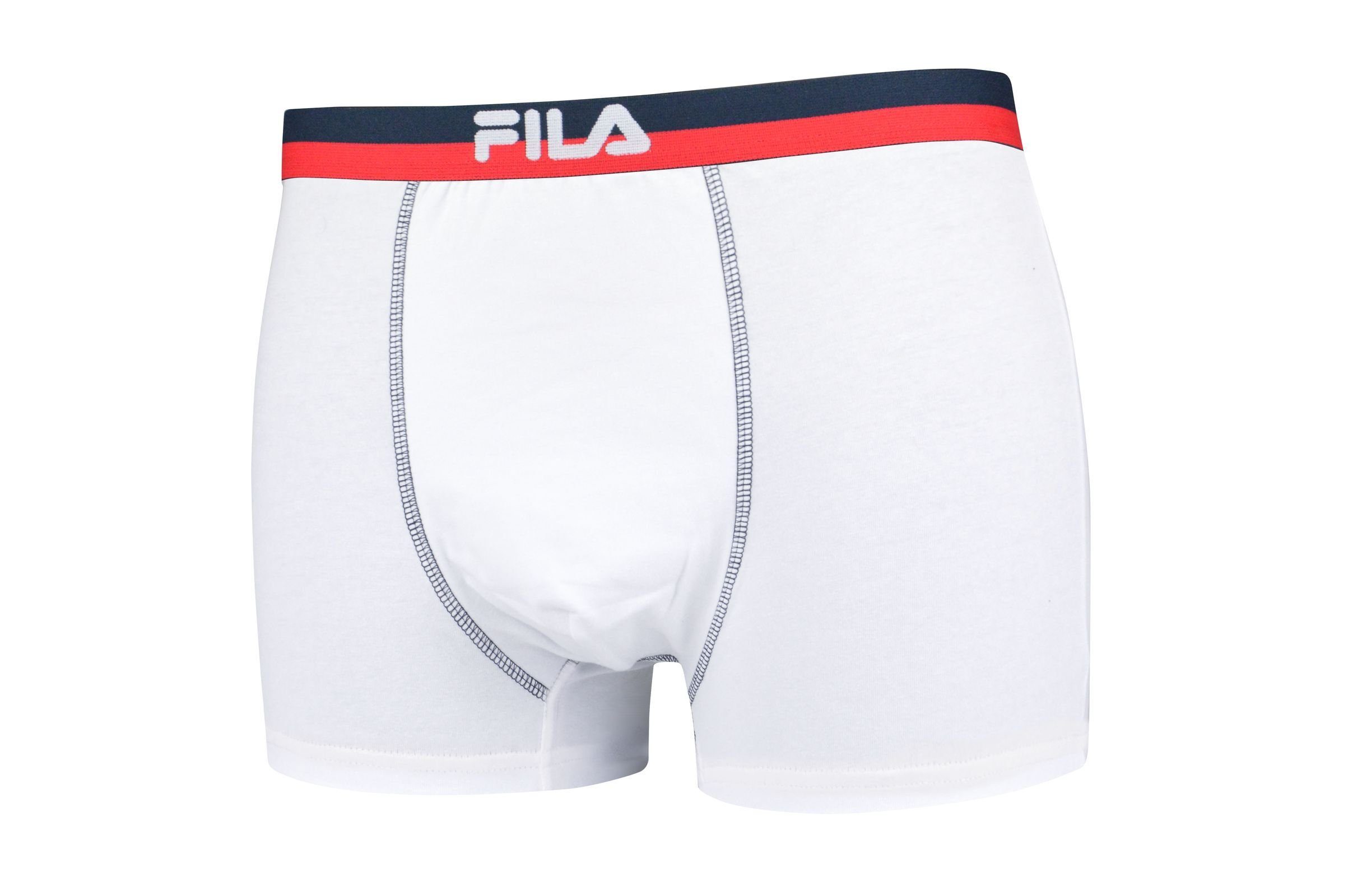 Fila Boxer Herren Boxer Shorts - Logobund, Urban, Cotton Weiß