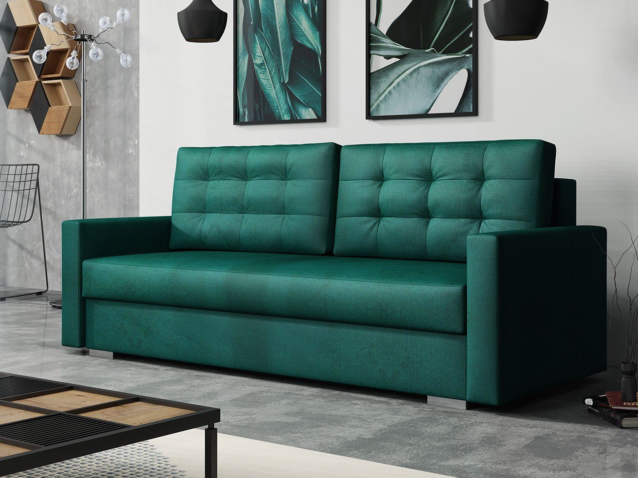 MIRJAN24 Schlafsofa Stella, mit Bettkasten und Schlaffunktion, Wohnzimmer, 216x91x94 cm Kronos 19