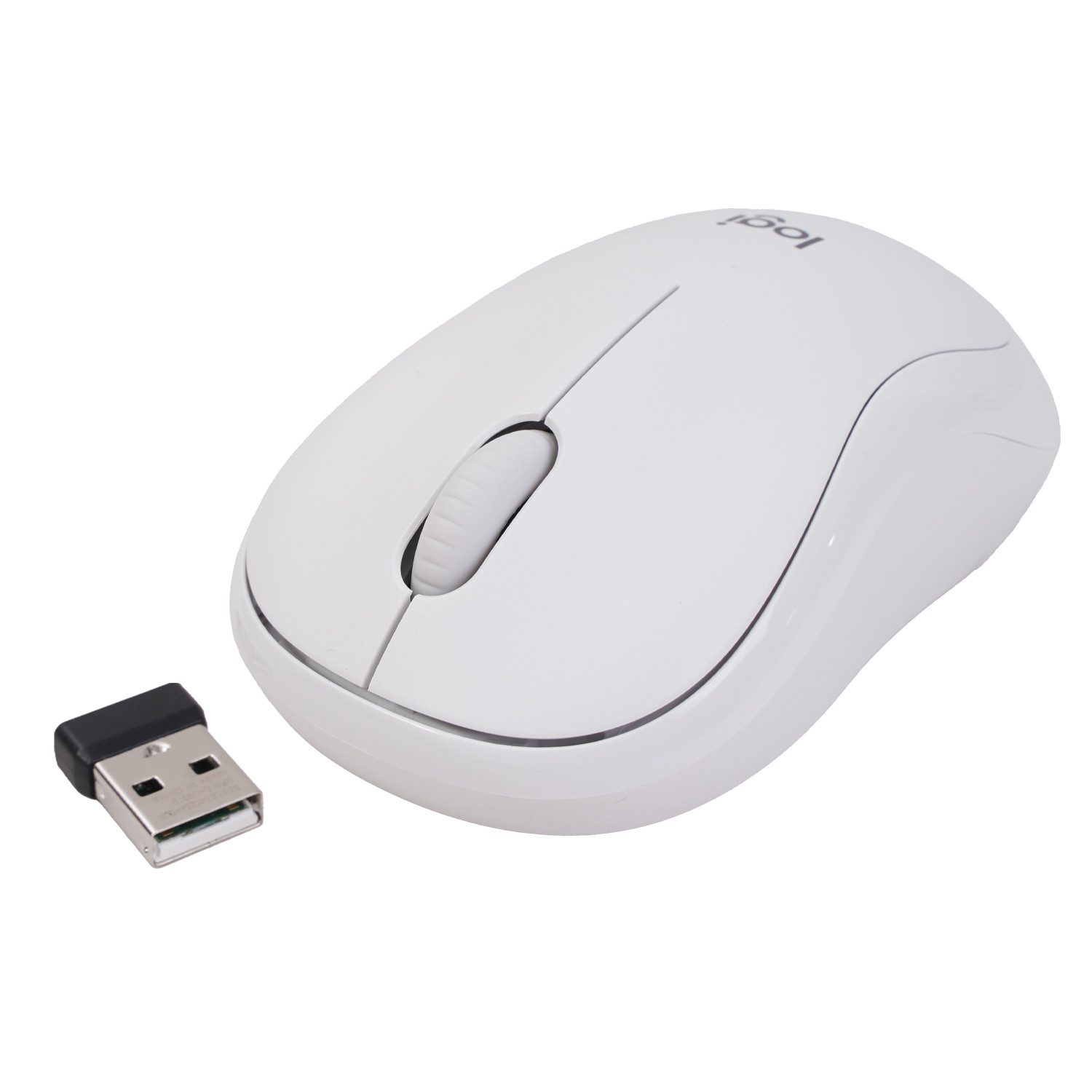 Logitech PC USB Maus M220 Silent Weiß 3 Tasten SilentTouch Mäuse (Wireless Mouse Kabellos Funk Leise Tasten USB Nano Receiver)