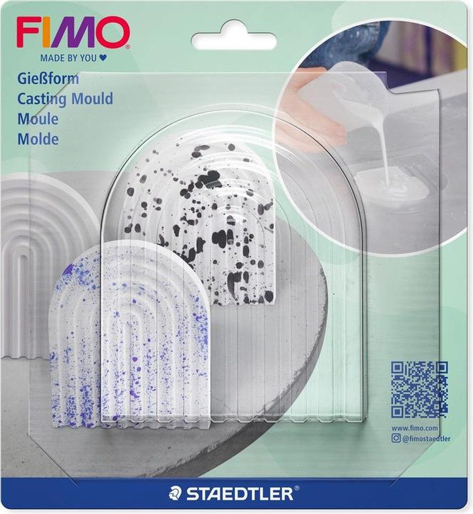 FIMO Modellierwerkzeug FIMO Gießform Schale Regenbogen