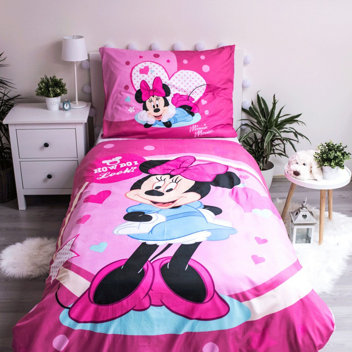 Disney Kinderbettwäsche Minnie Mouse, Polyester, 2 teilig