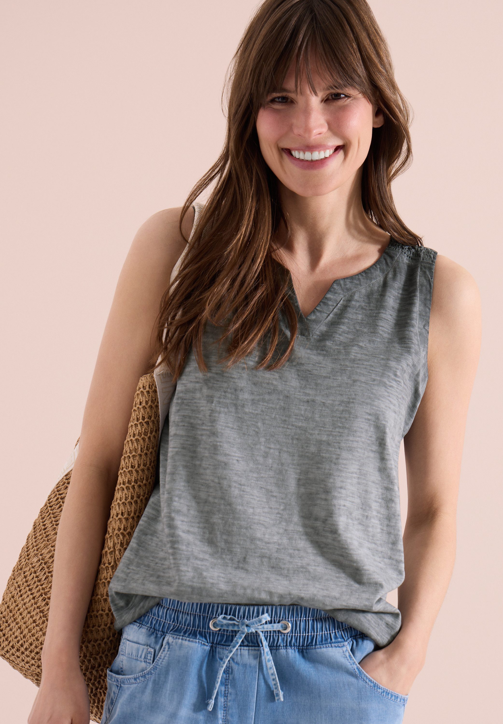 CECIL Shirttop aus reiner Baumwolle