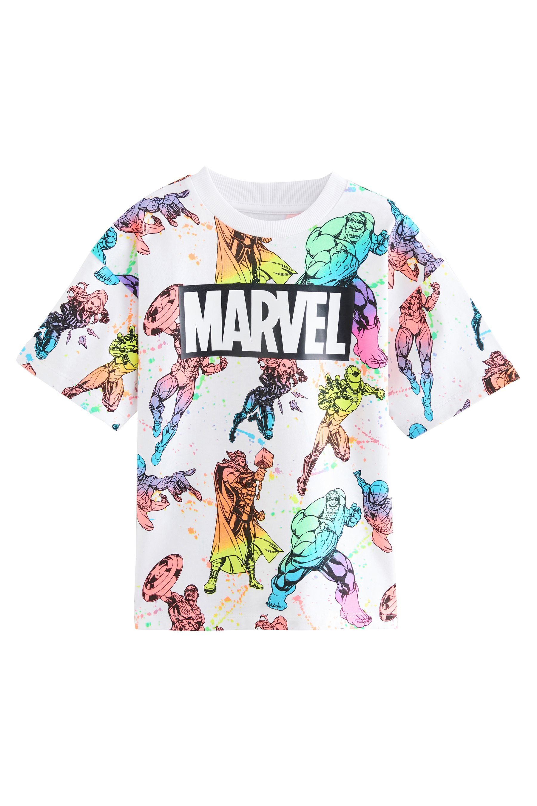 Next T-Shirt Lizenziertes Kurzarm-T-Shirt, Marvel Avengers günstig online kaufen