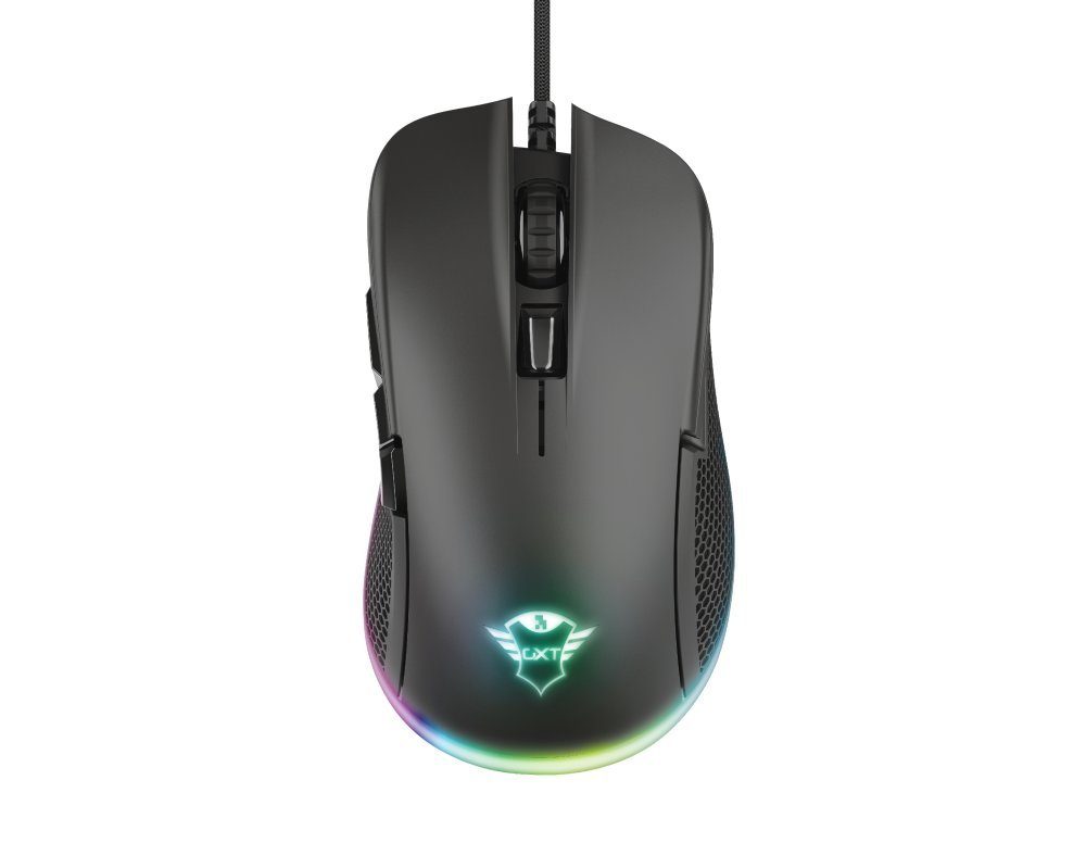 Trust GXT 922 YBAR Gaming-Maus (kabelgebunden, vollständige RGB-LED-Beleuchtung, programmierbar)