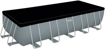 Bestway Framepool Power Steel™ (Komplett-Set), Frame Pool mit Filterpumpe 640x274x132 cm, grau
