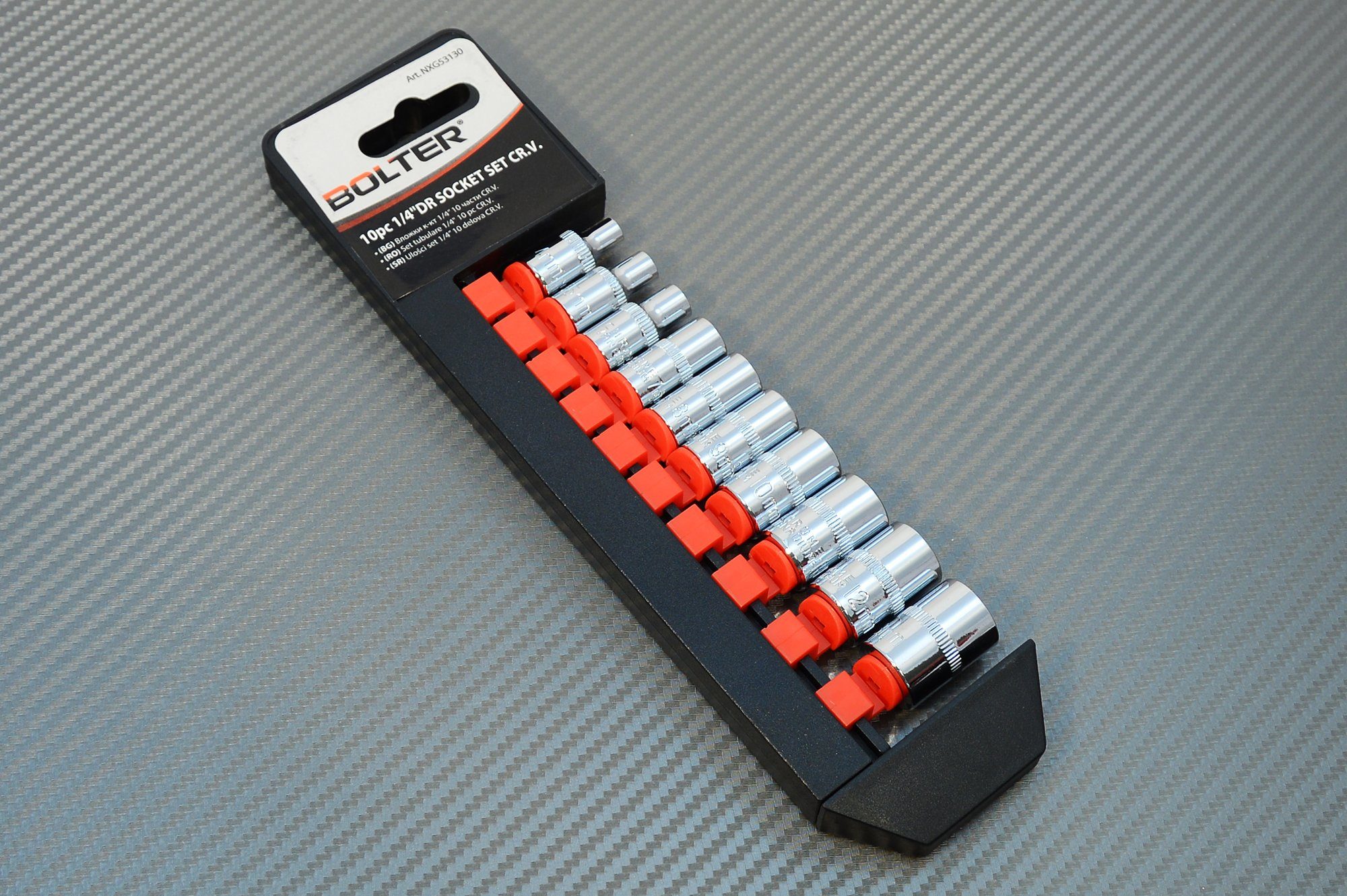 Thumbnail - Bolter Bit- und Steckschlüsselset Steckschlüsselsatz 6kt Nüsse Einsatz Set 1/4 6 kant 4-13 mm, 1-St.