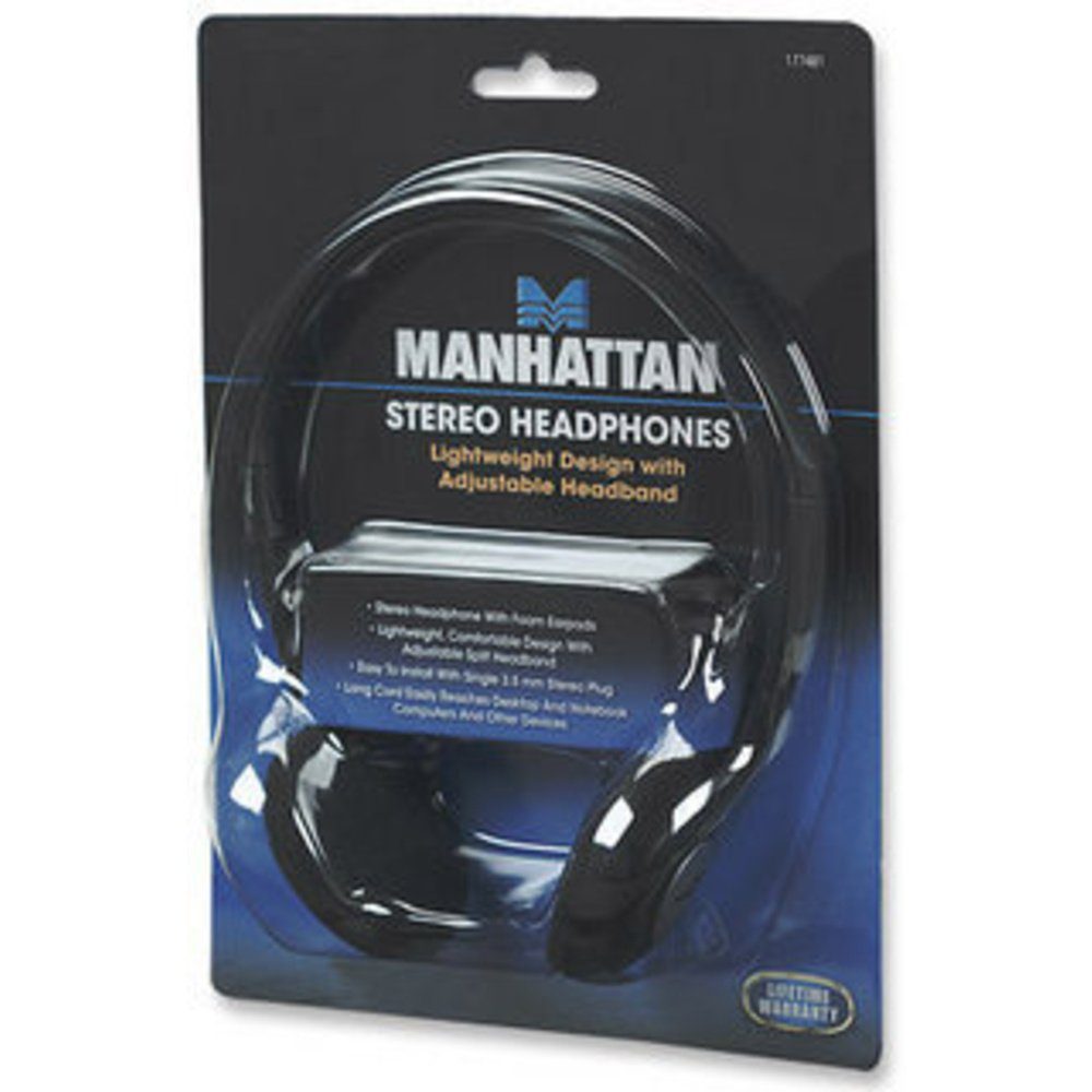 MANHATTAN Manhattan 177481 On Ear Kopfhörer kabelgebunden Schwarz Kopfhörer