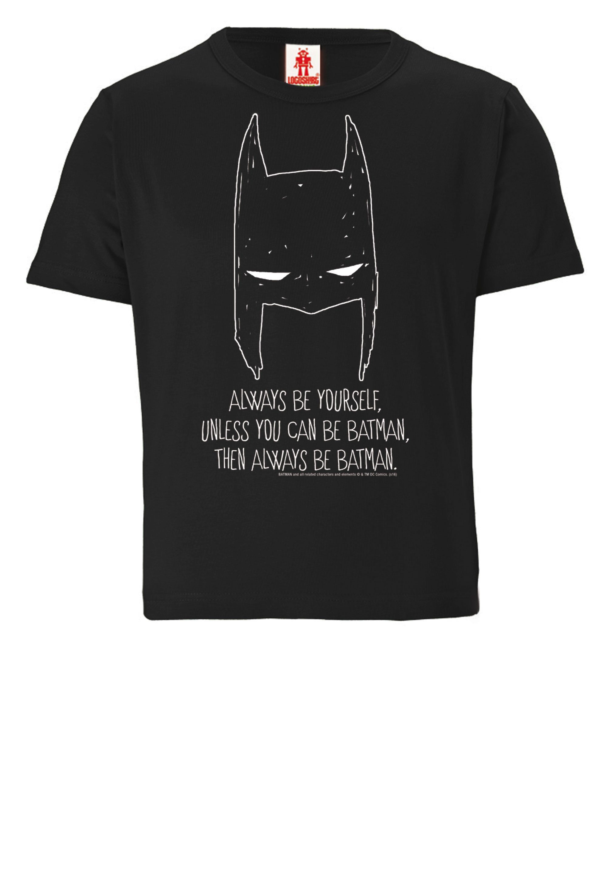 Batman, T-Shirt DC LOGOSHIRT Yourself Be Comics lizenziertem Always Print mit -