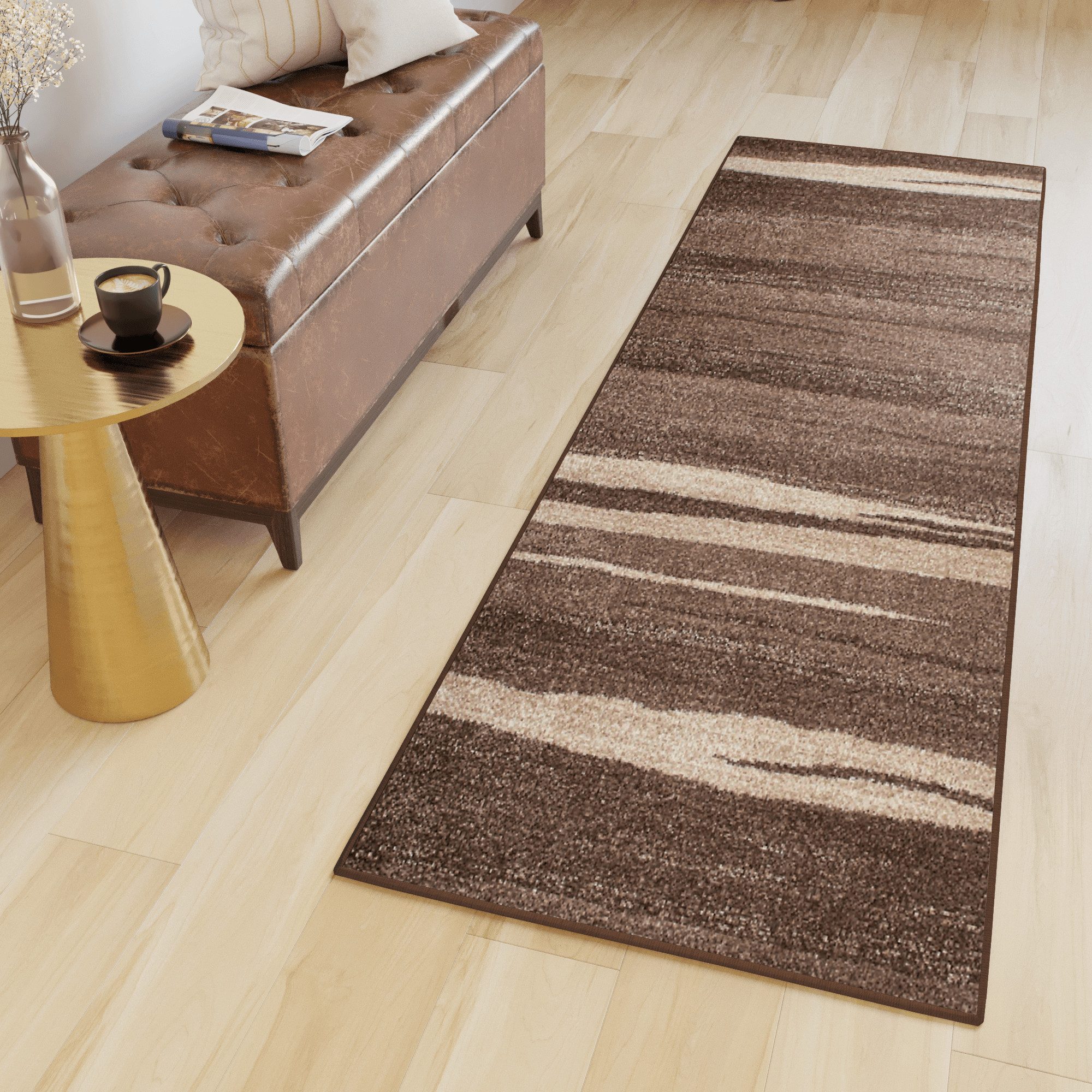 Tapiso Läufer SARI, rechteckig, Höhe: 10 mm, Kurzflor Flurläufer, pflegeleicht, Wohnzimmer Schlafzimmer Flur Küche