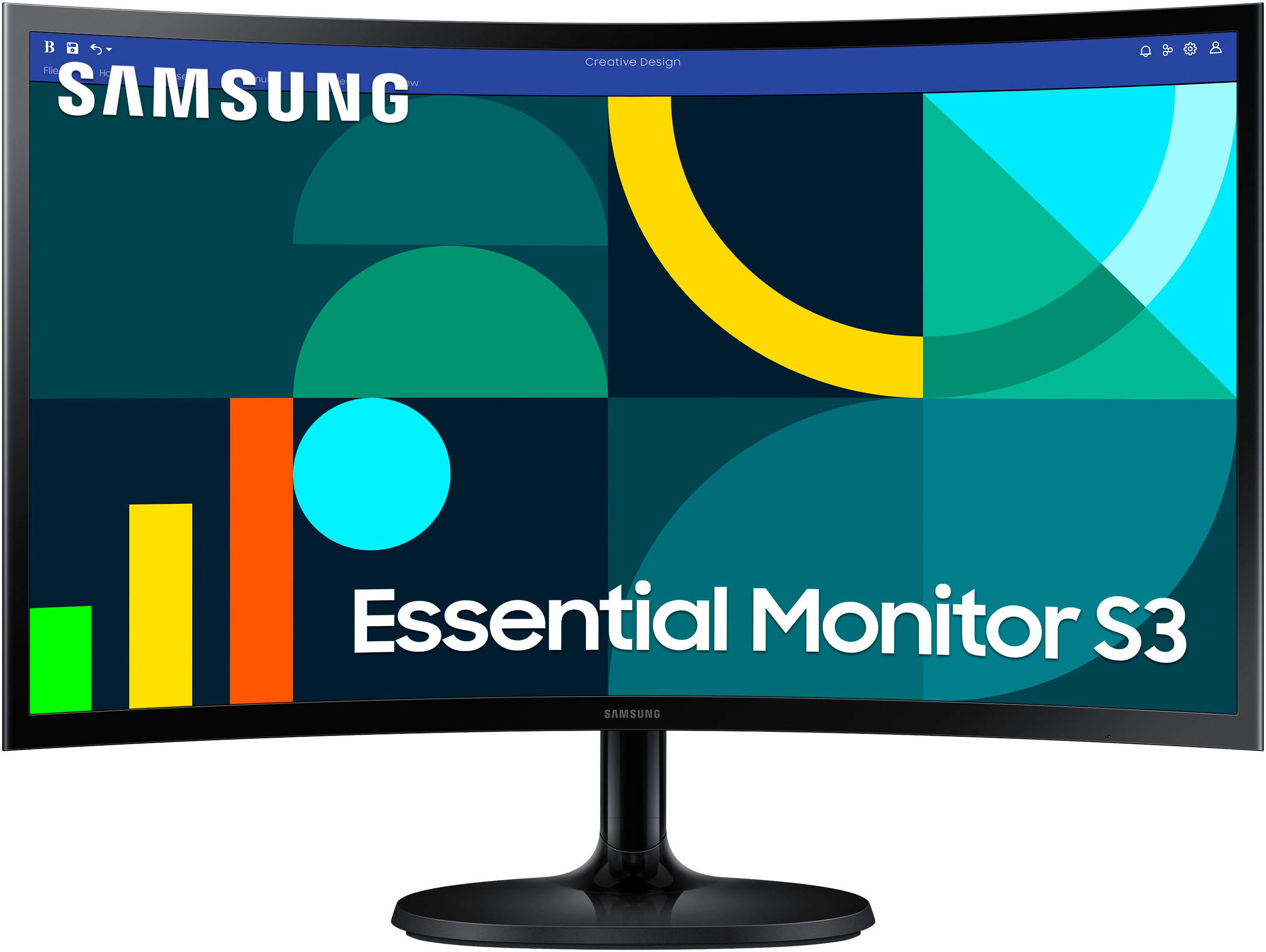 Samsung S24D364GAU Curved-LED-Monitor (59 cm/24 ", 1920 x 1080 px, Full HD, 4 ms Reaktionszeit, 100 Hz, VA LED)