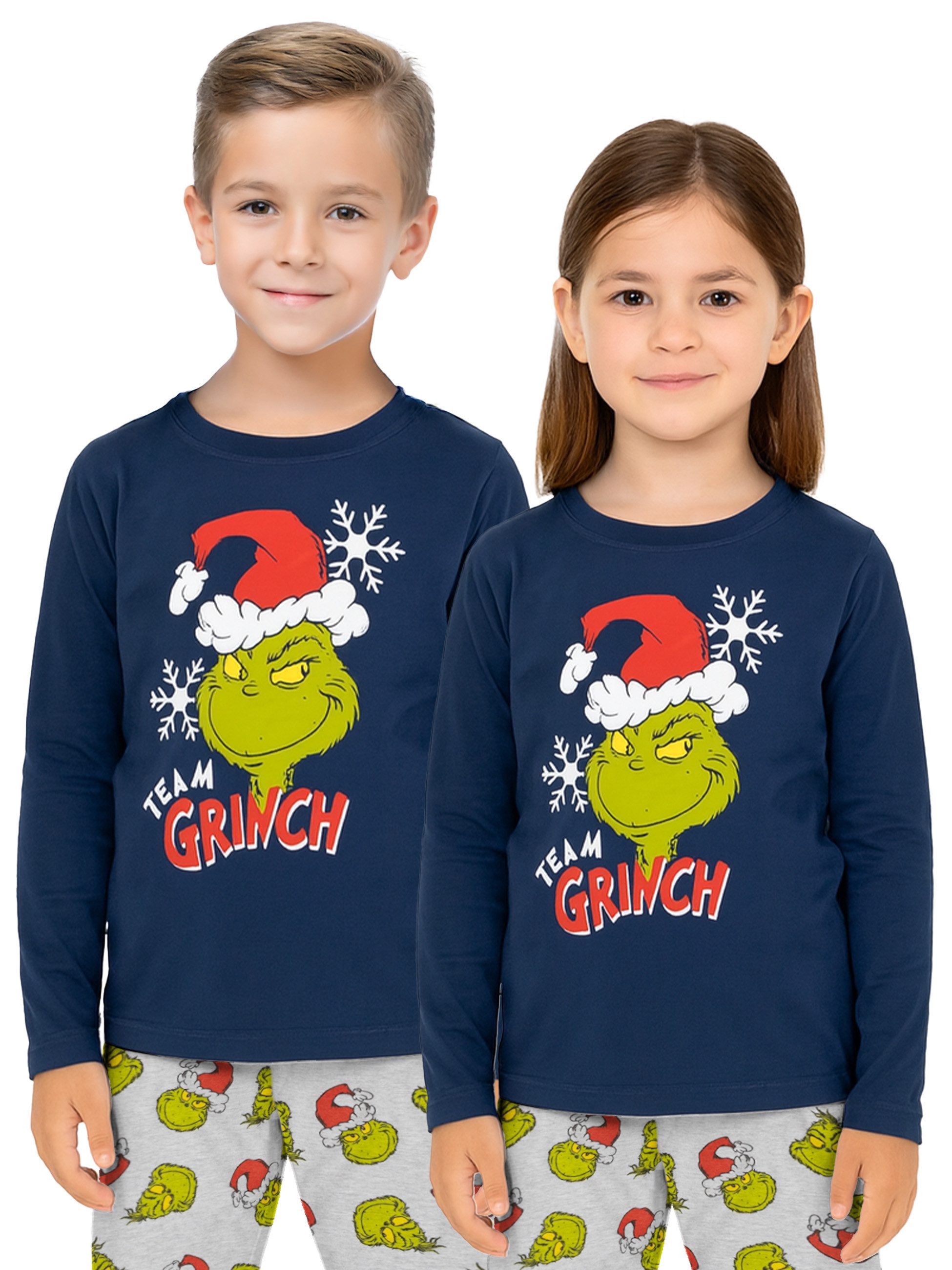 United Labels® Schlafanzug The Grinch Schlafanzug Pyjama Set Langarm Oberteil mit Hose